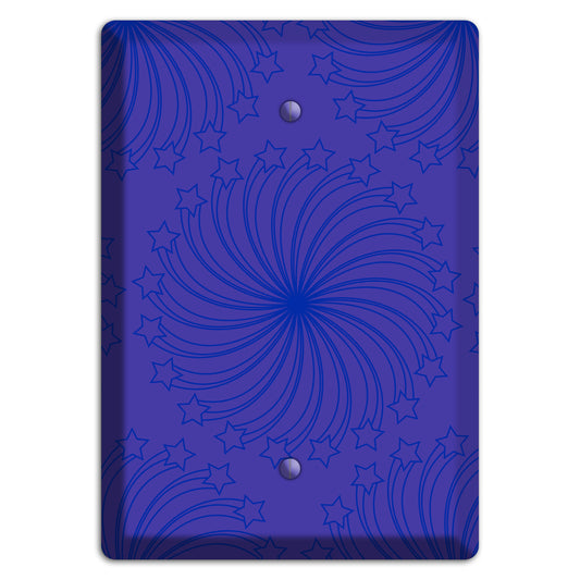 Multi Purple Star Swirl Blank Wallplate