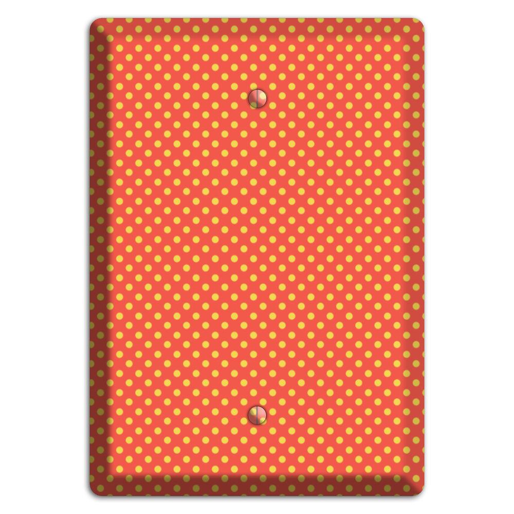Orange Multi Tiny Polka Dots Blank Wallplate