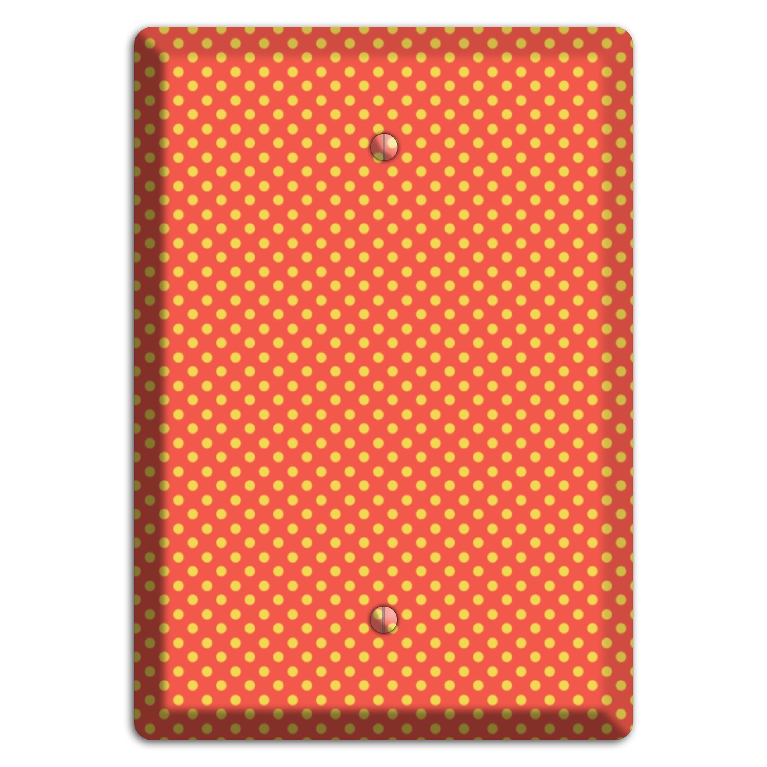 Orange Multi Tiny Polka Dots Blank Wallplate