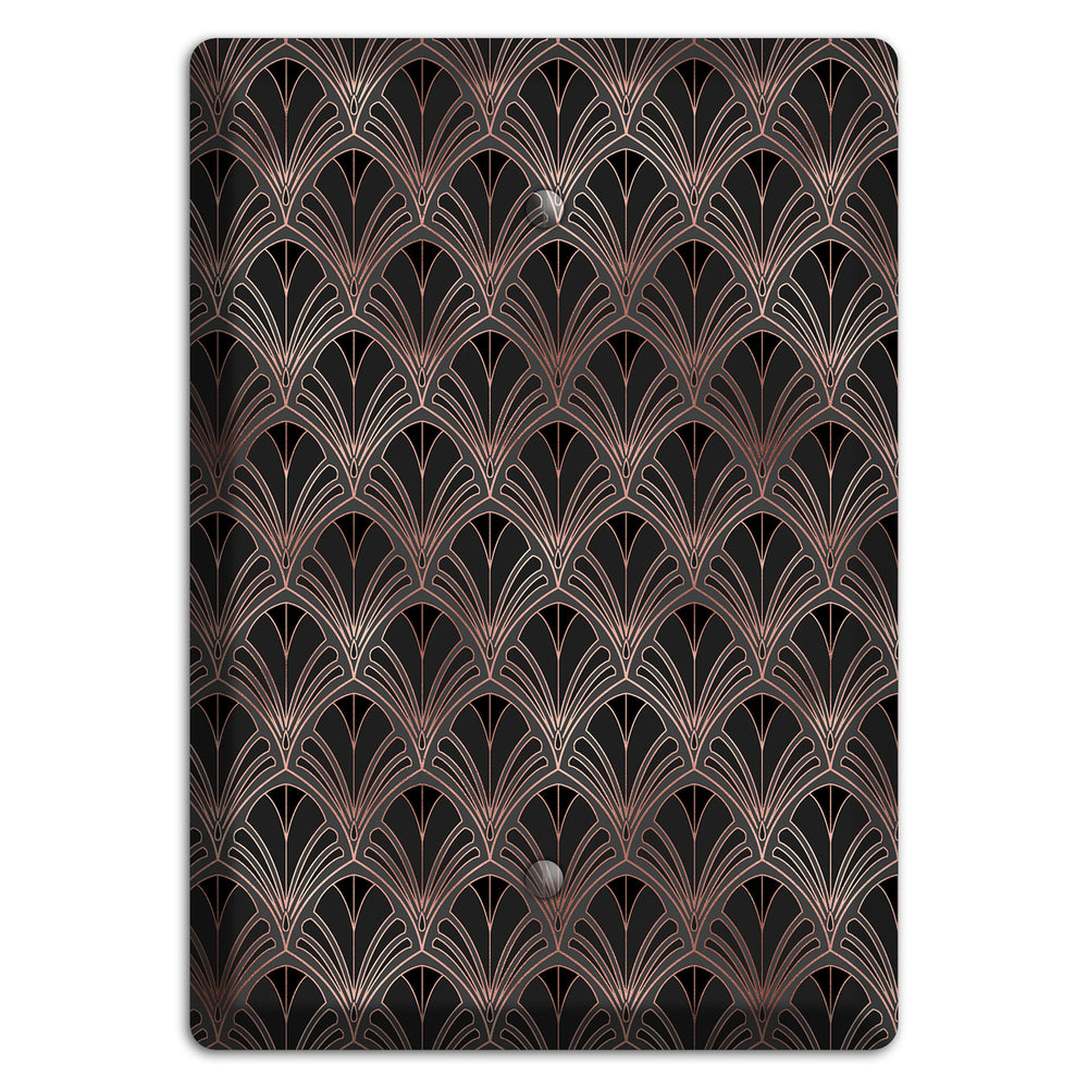 Black and Rose Deco Blank Wallplate
