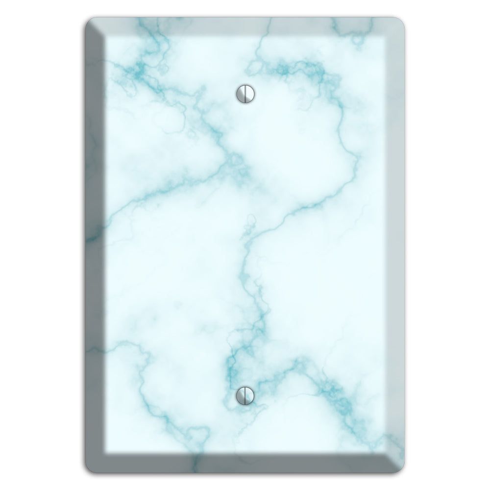 Blue Stained Marble Blank Wallplate