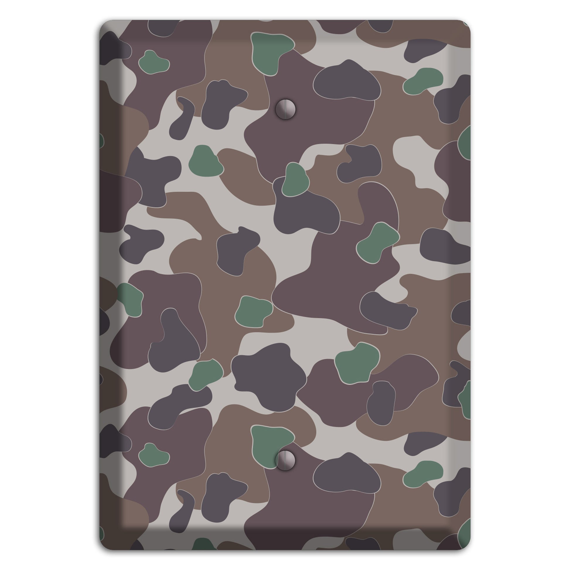 Dark Brown Camo Blank Wallplate