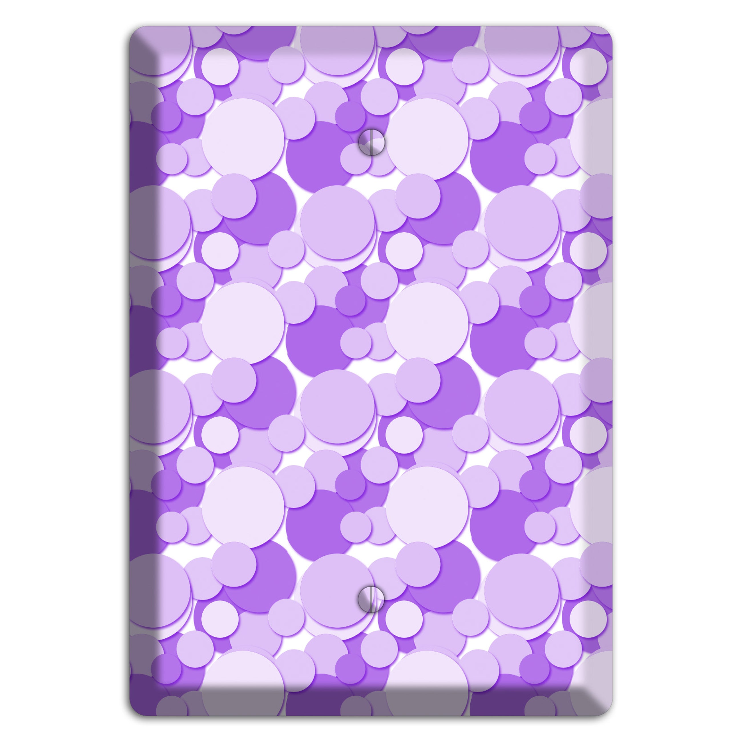 Multi Purple Bubble Dots Blank Wallplate