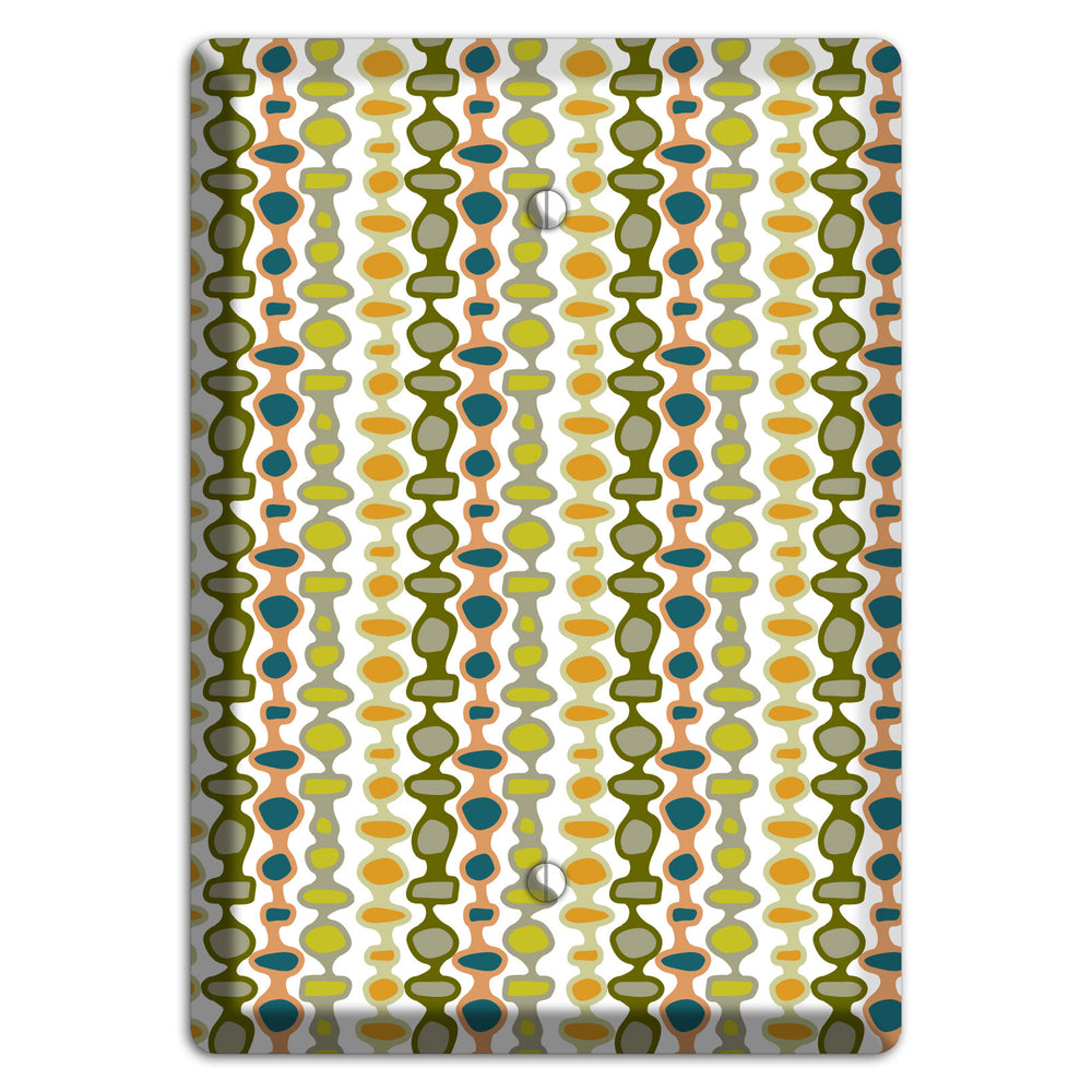Multi Olive and Mustard Bead and Reel 2 Blank Wallplate