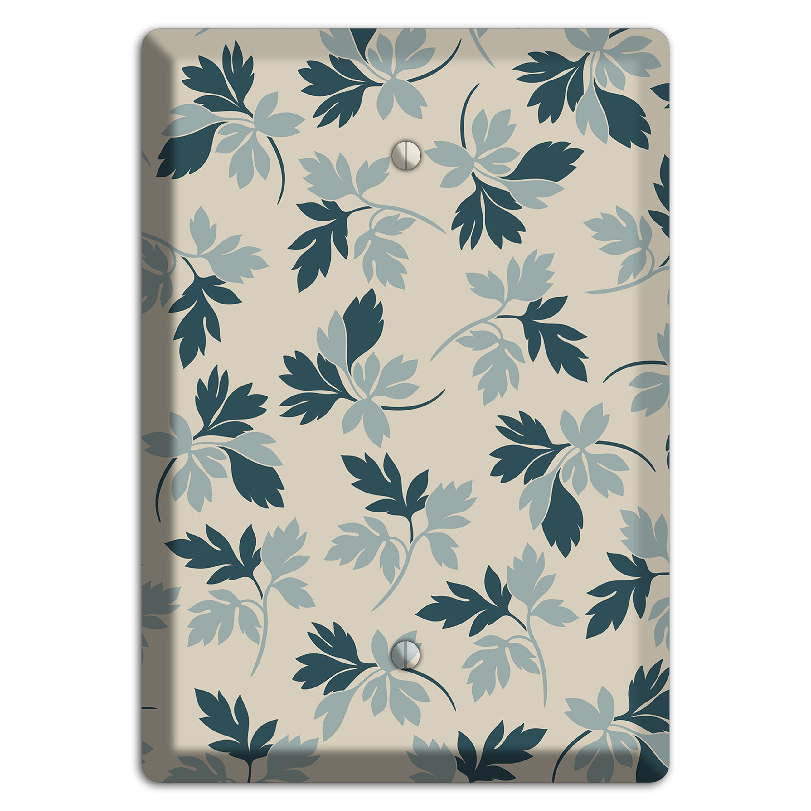 Blue Leaves Blank Wallplate