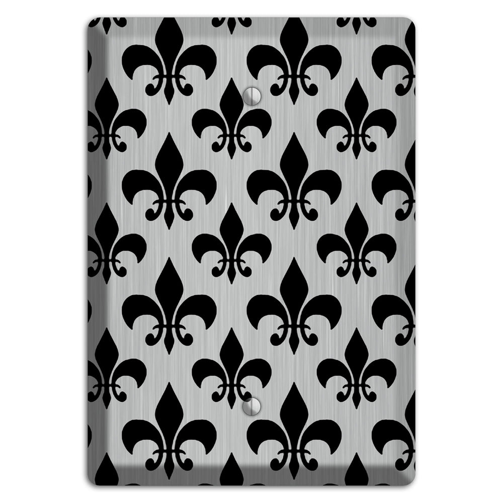 Fleur de Lis Stainless Steel Blank Wallplate