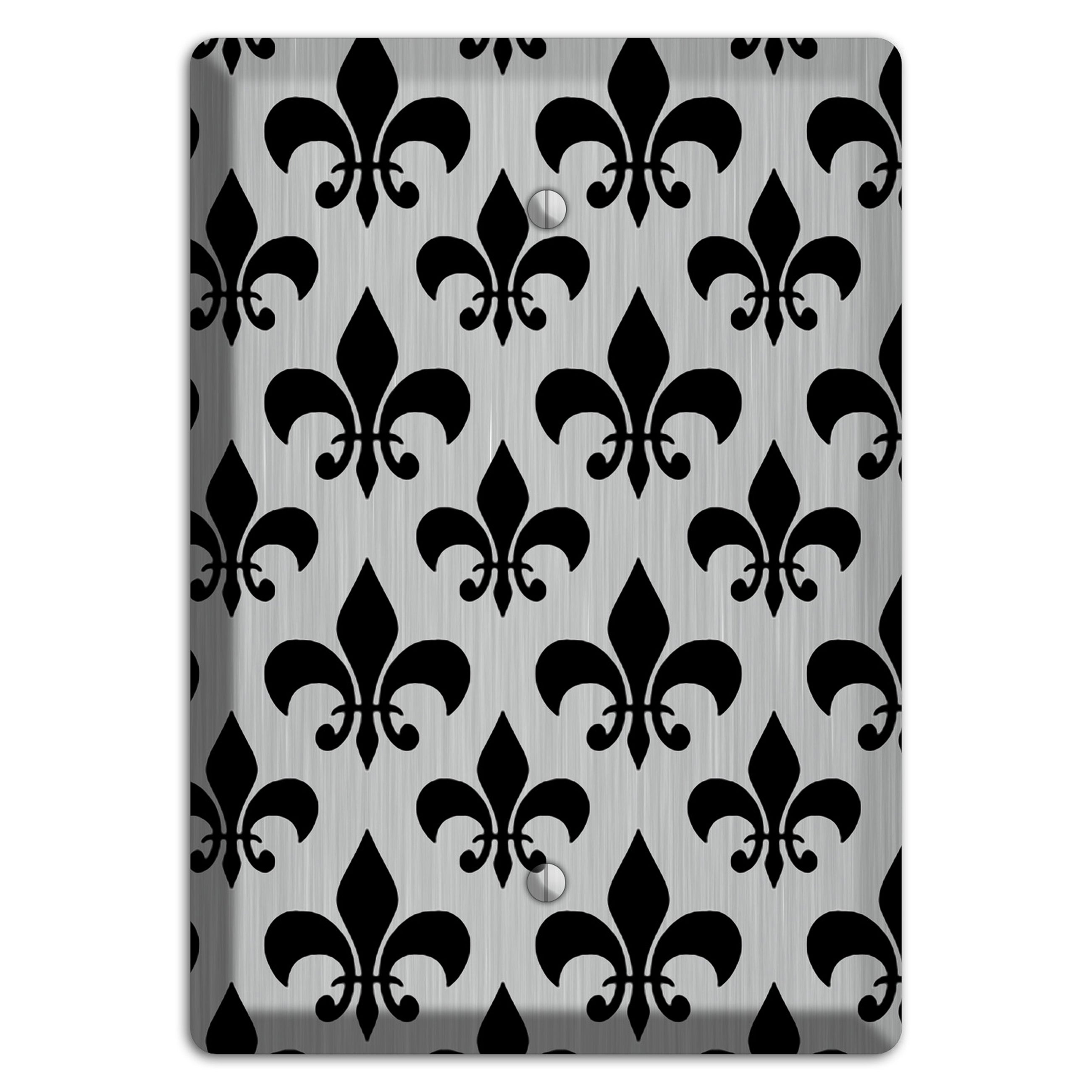 Fleur de Lis Stainless Blank Wallplate