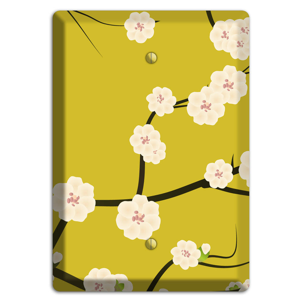 Yellow Chery Blossoms Blank Wallplate