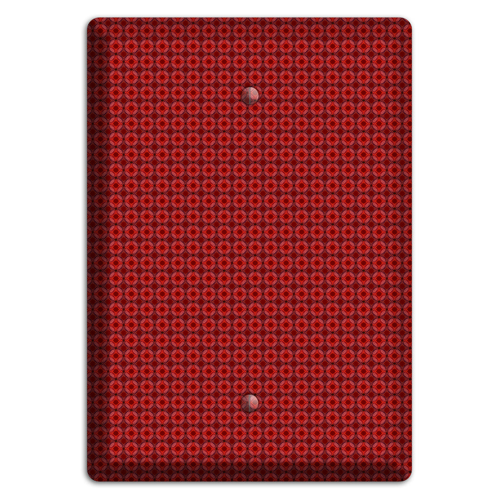 Multi Red Tiled Foulard Blank Wallplate
