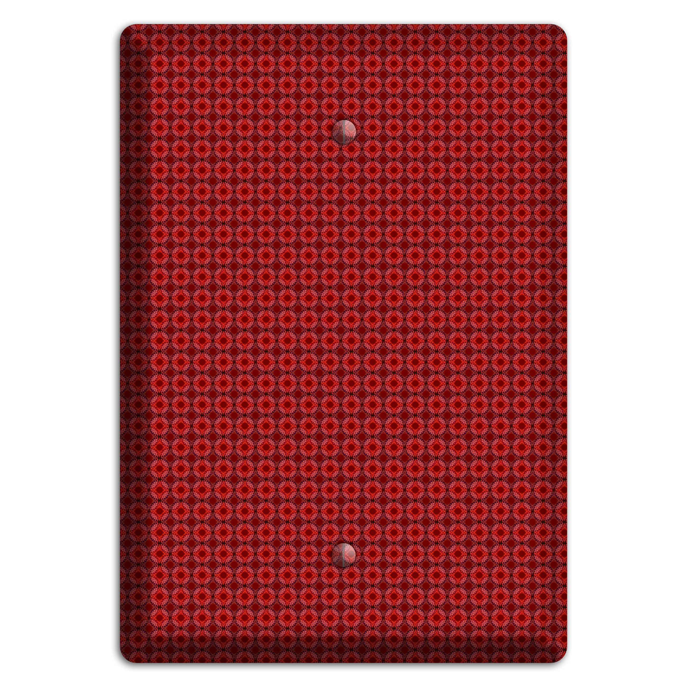 Multi Red Tiled Foulard Blank Wallplate