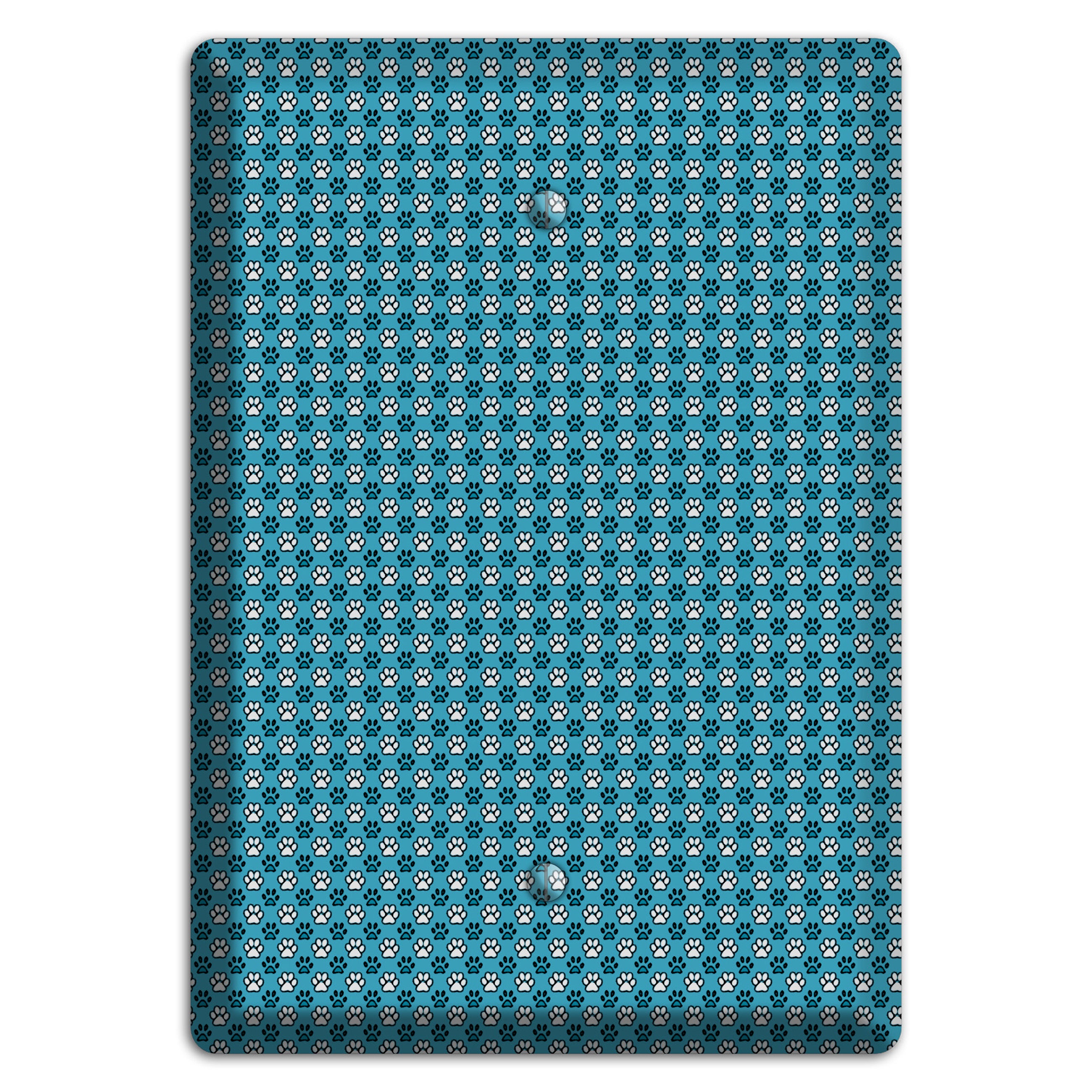 Blue Paw Prints Blank Wallplate