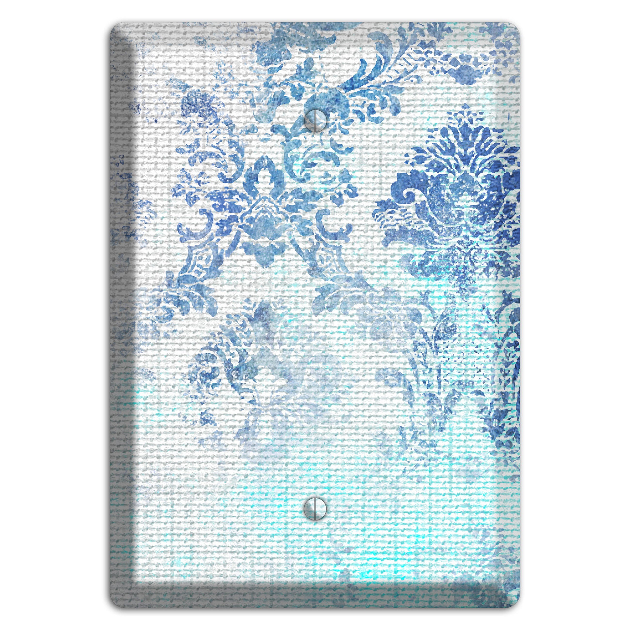 Ice Cold Whimsical Damask Blank Wallplate