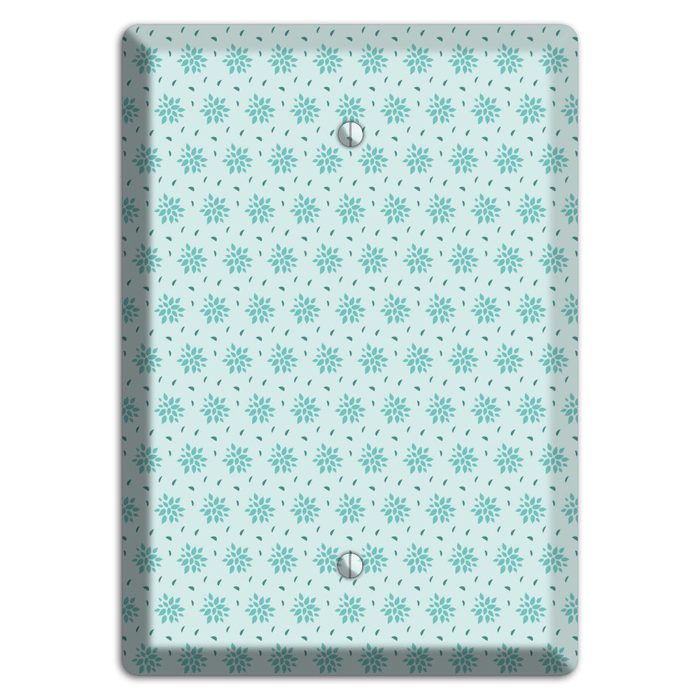 Soft Blue Calico Blank Wallplate