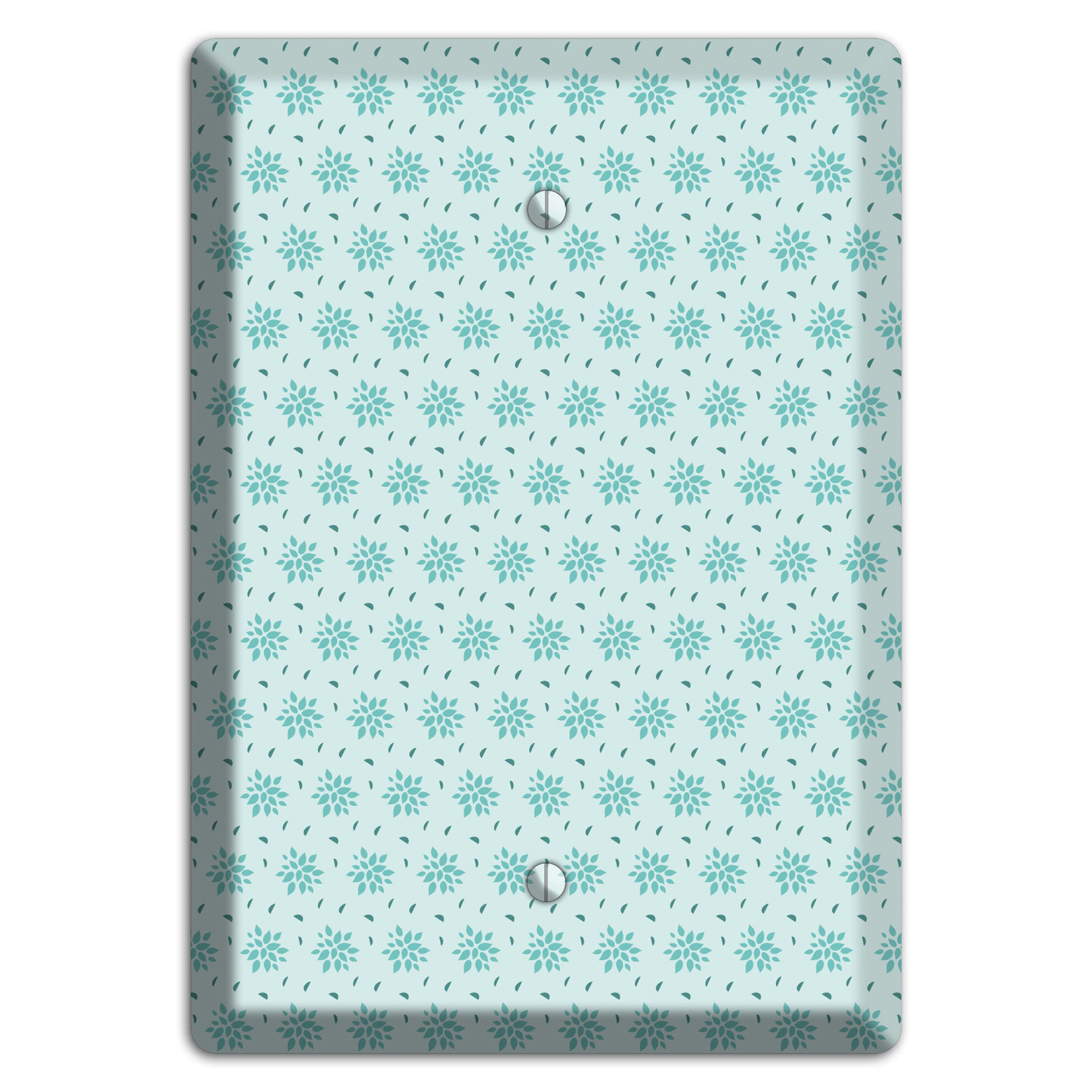 Soft Blue Calico Blank Wallplate