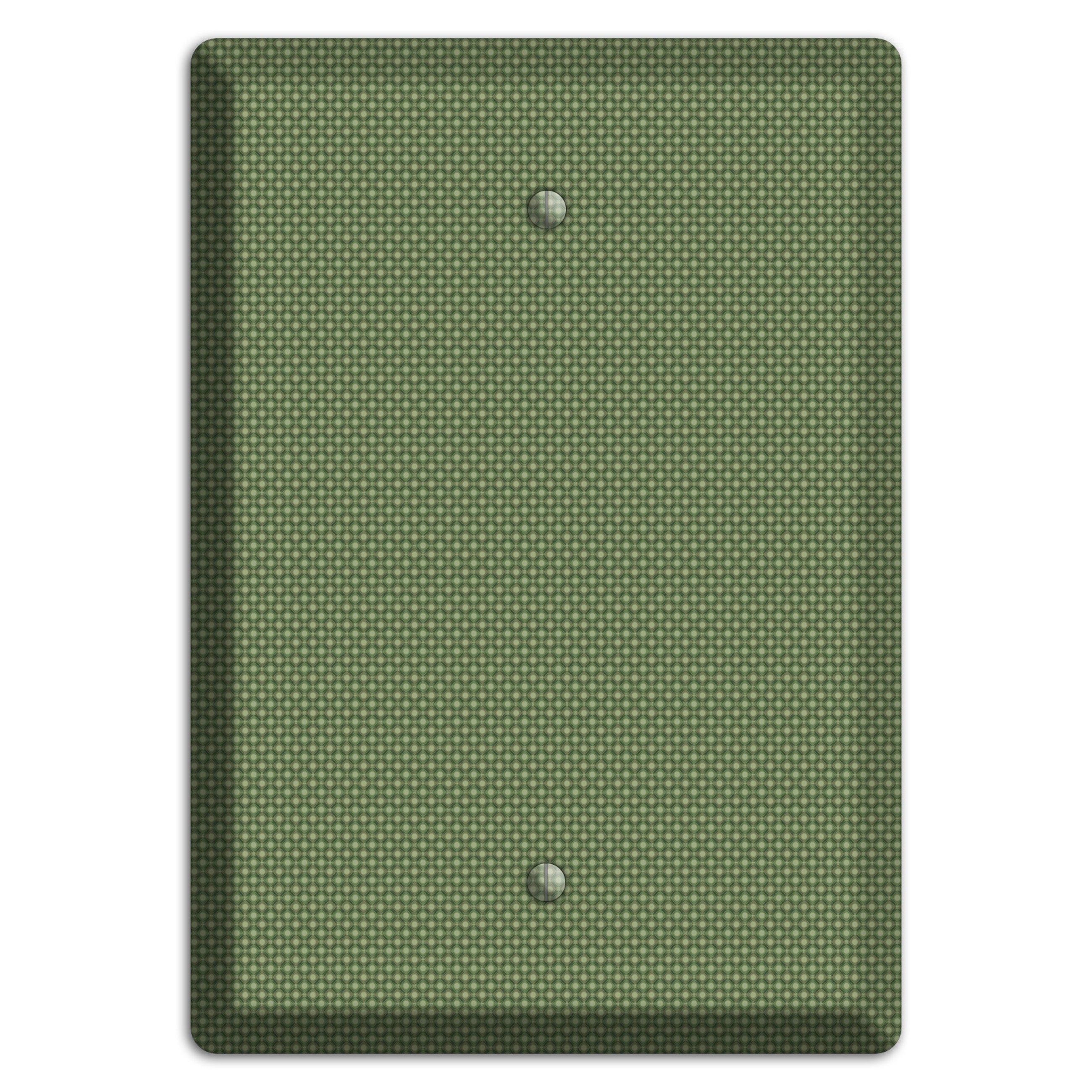 Multi Green Tiny Checkered Circles Blank Wallplate