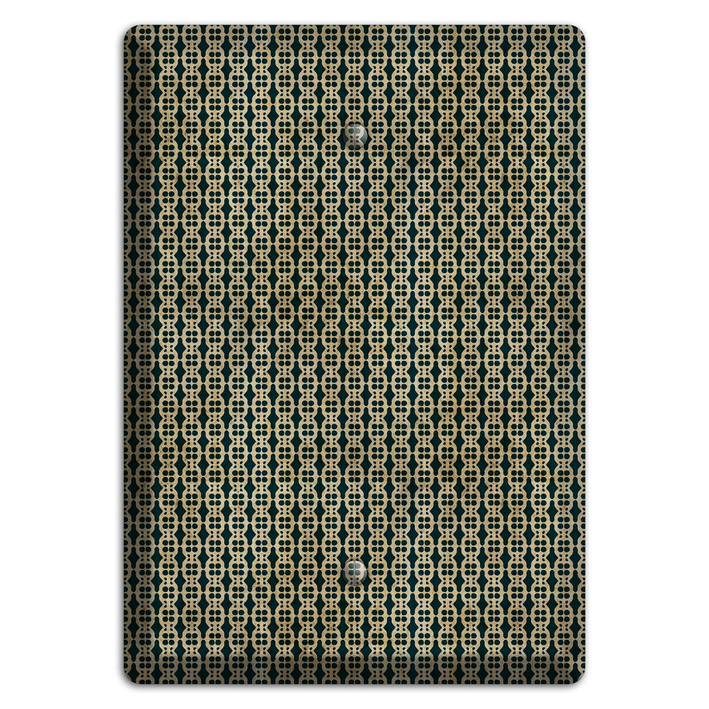 Dark Green Grunge Tiny Tiled Tapestry 3 Blank Wallplate
