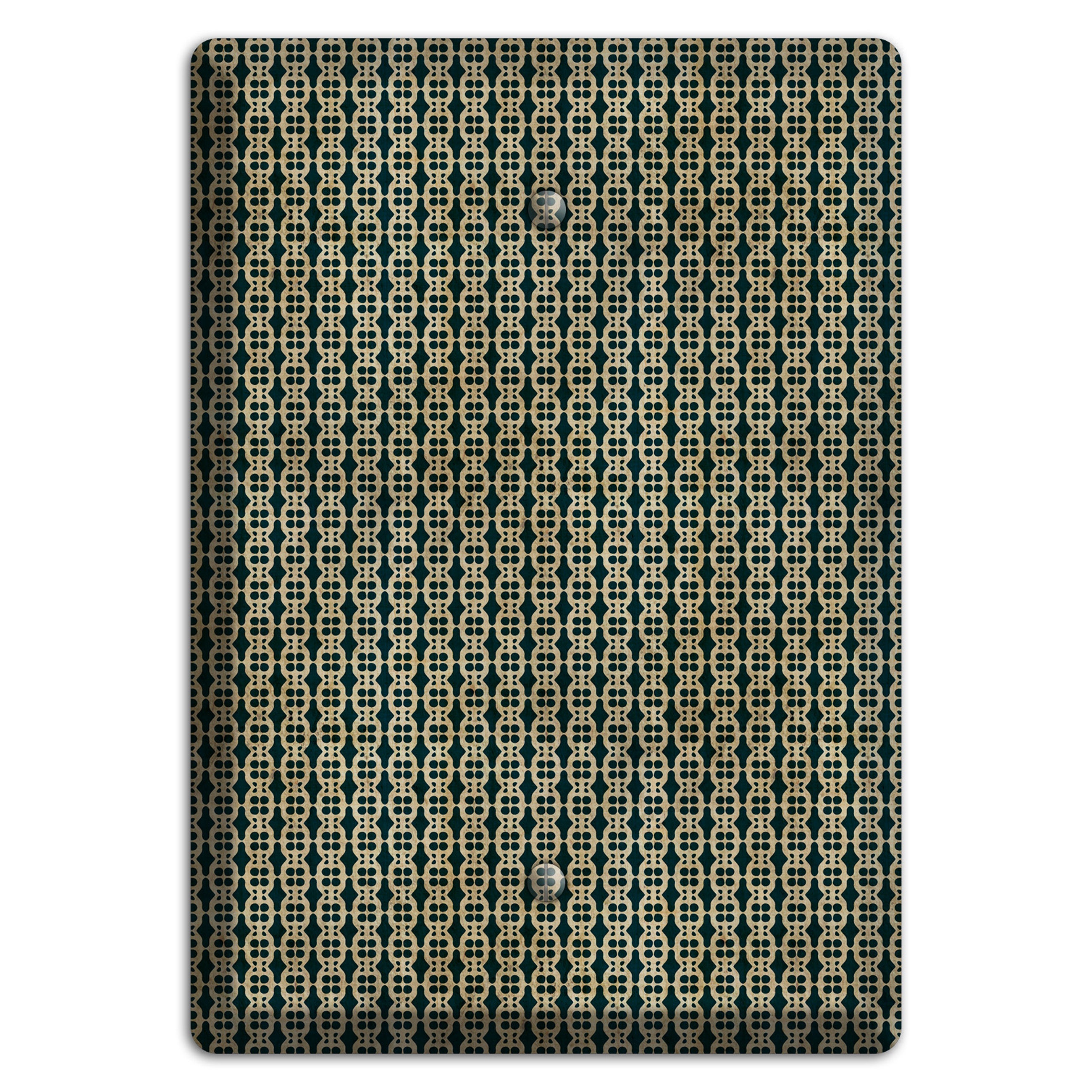 Dark Green Grunge Tiny Tiled Tapestry 3 Blank Wallplate