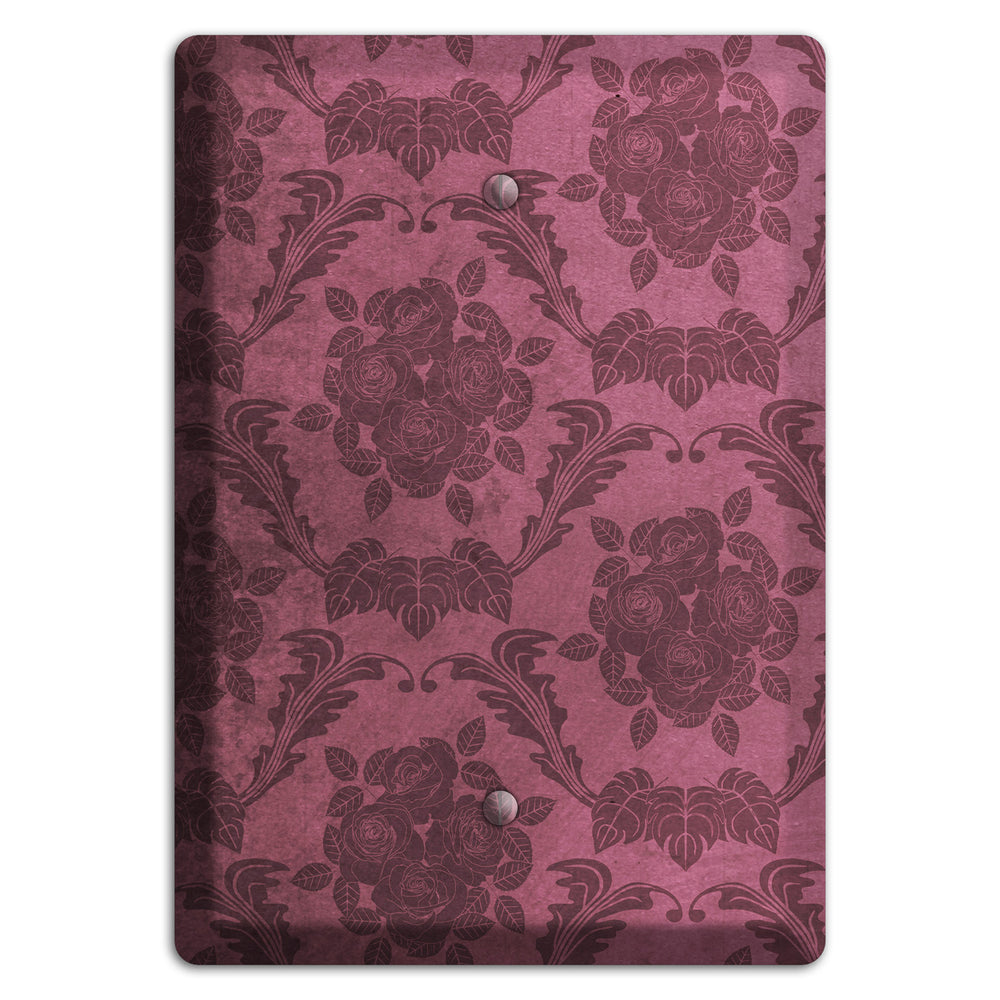 Turkish Rose Vintage Rose Damask Blank Wallplate