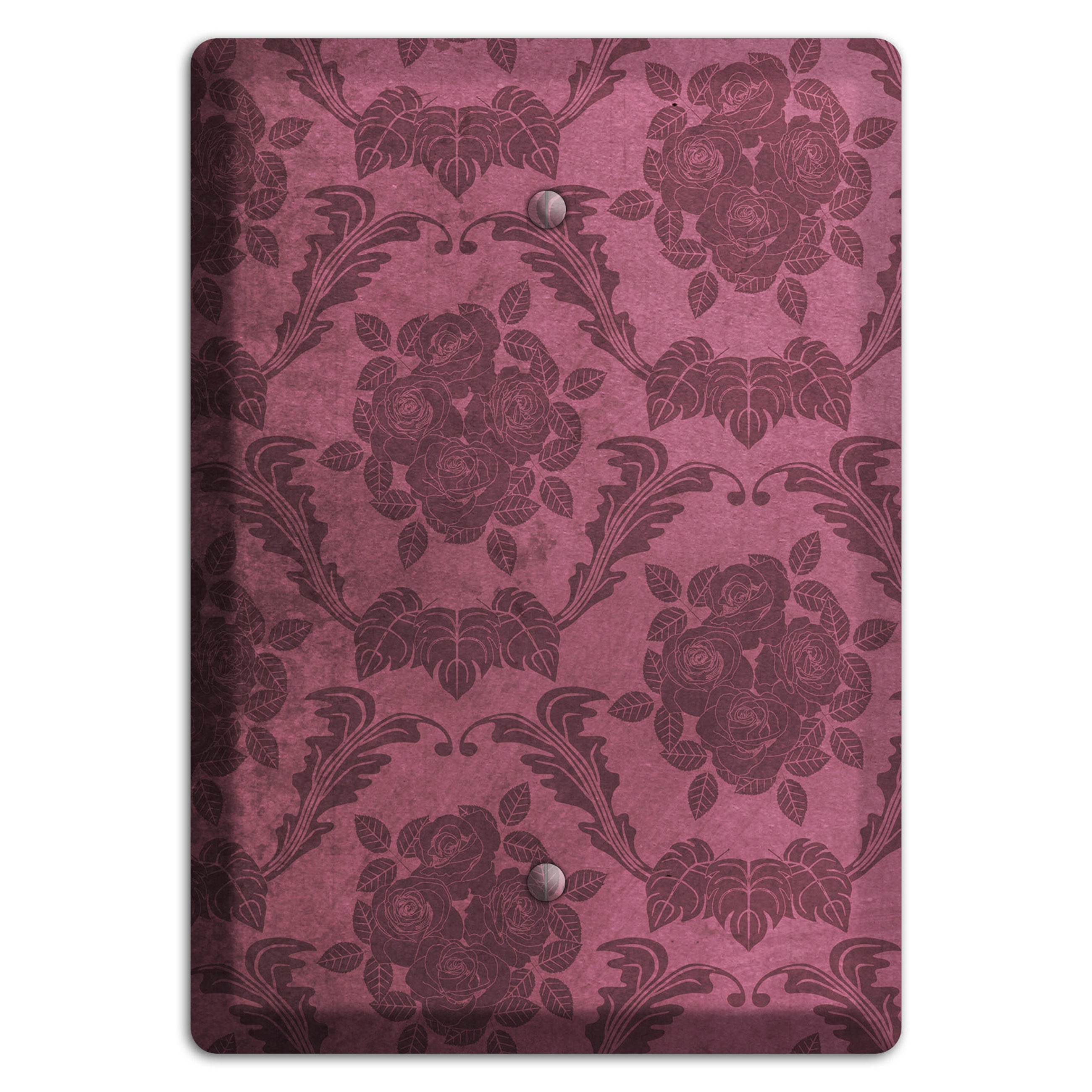 Turkish Rose Vintage Rose Damask Blank Wallplate