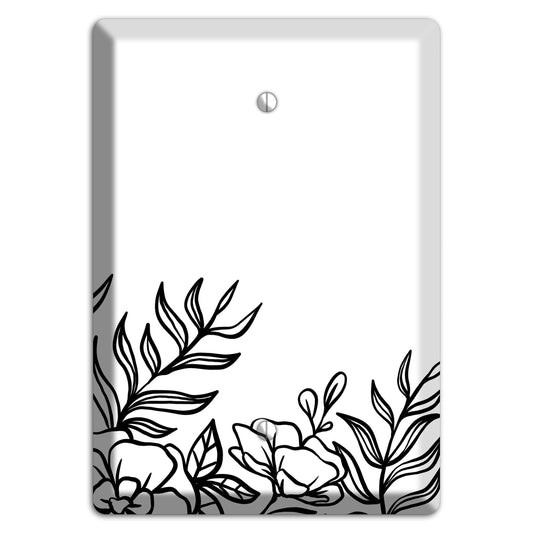 Hand-Drawn Floral 16 Blank Wallplate