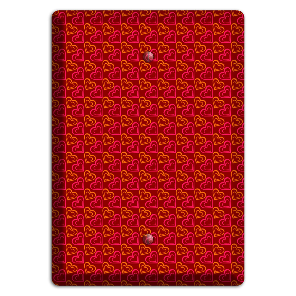 Red and Orange Hearts Blank Wallplate