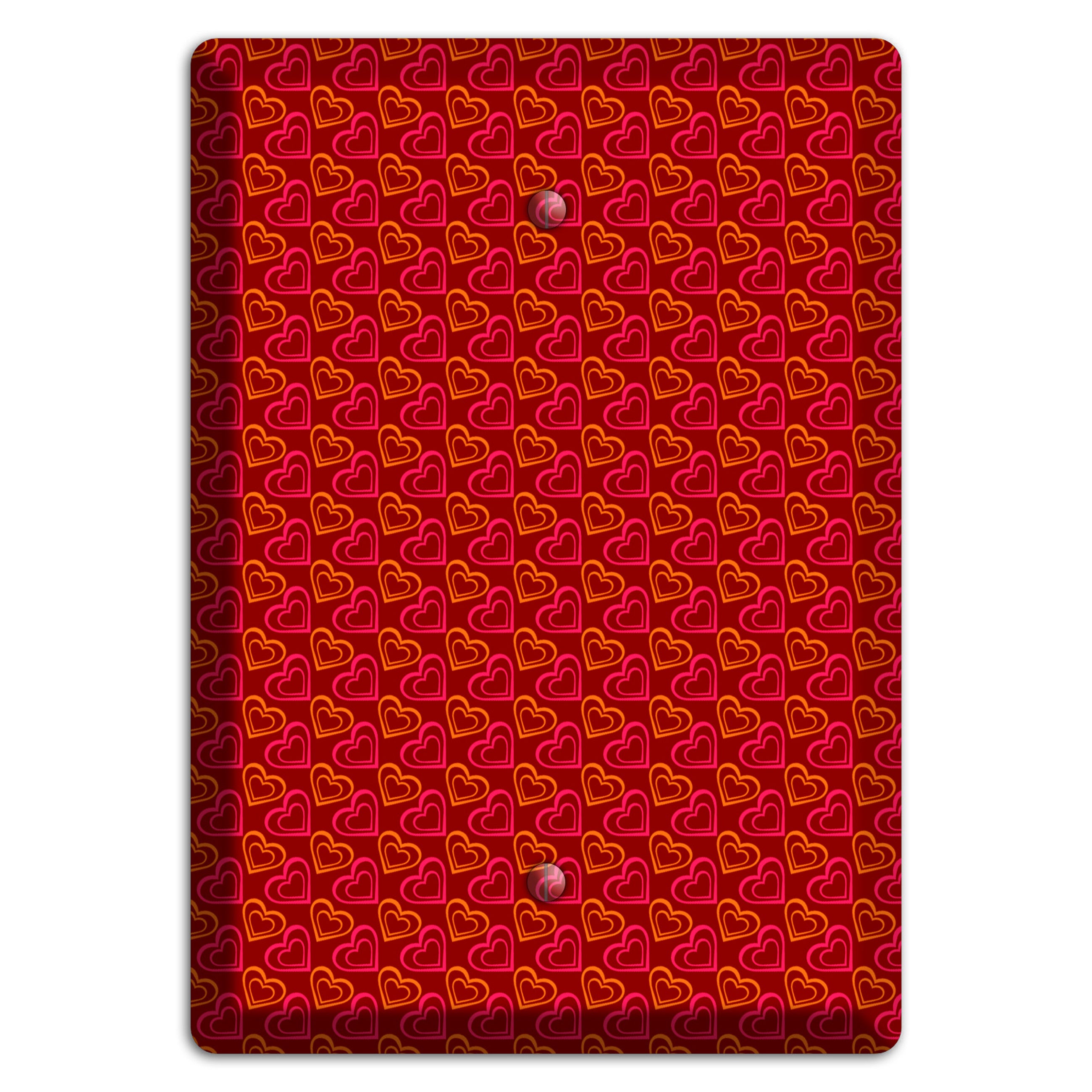 Red and Orange Hearts Blank Wallplate