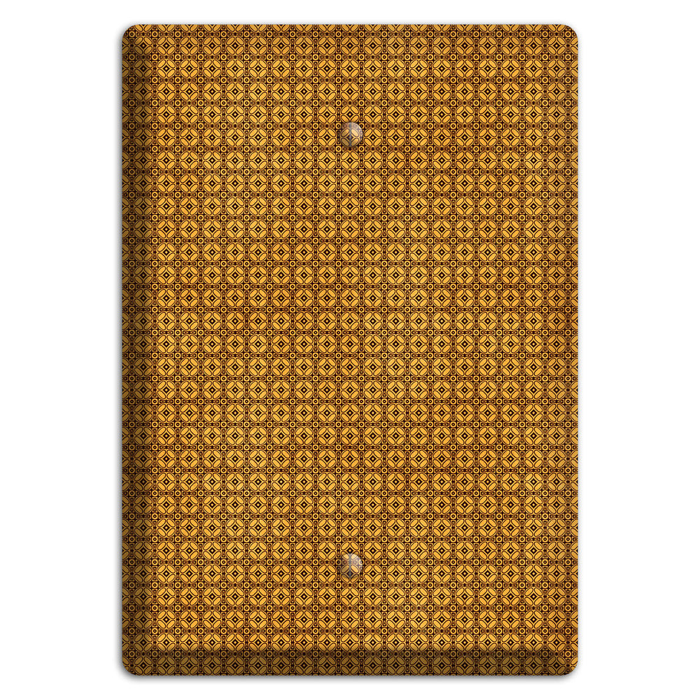 Multi Maroon Orange Arabesque Blank Wallplate