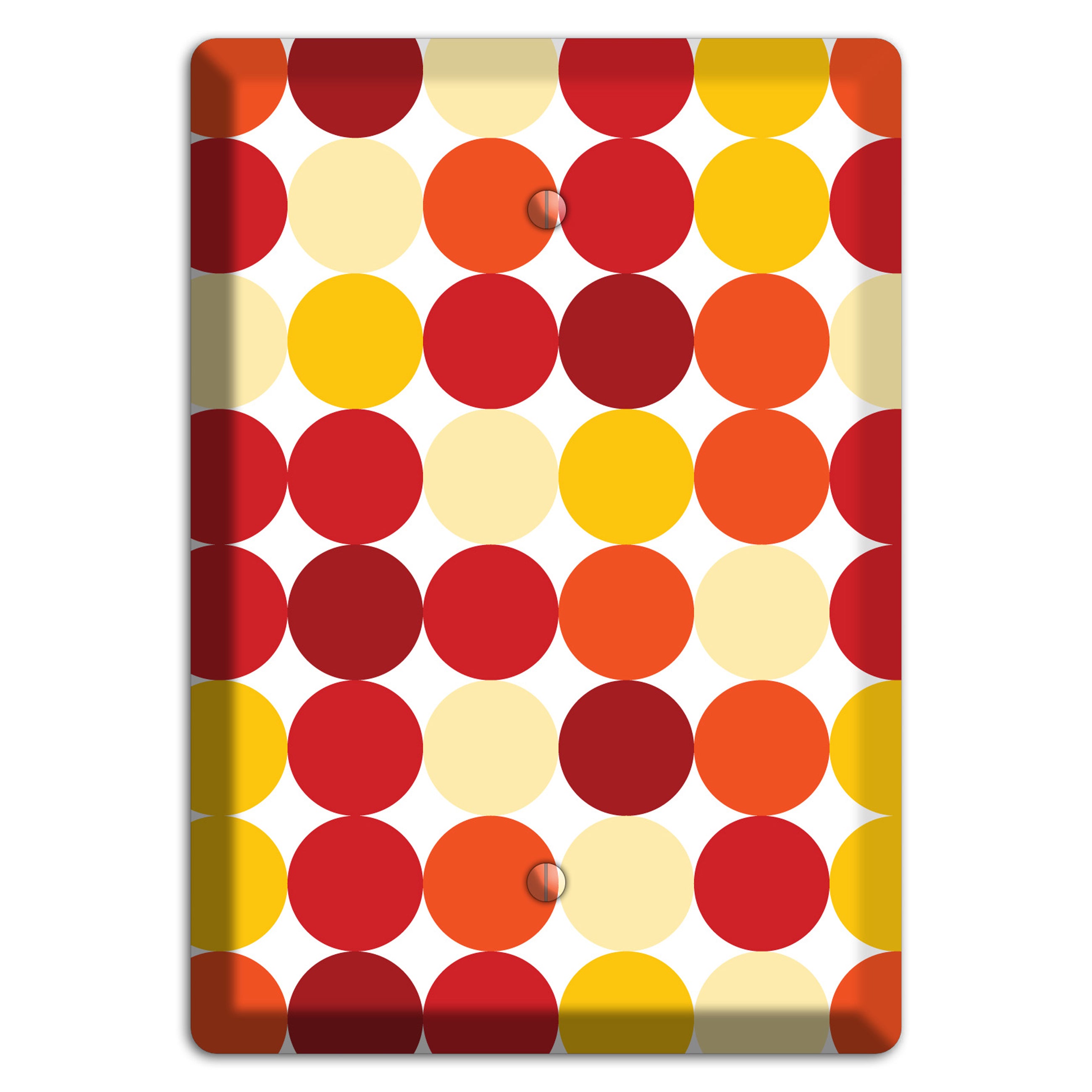 Multi Red and Beige Dots Blank Wallplate