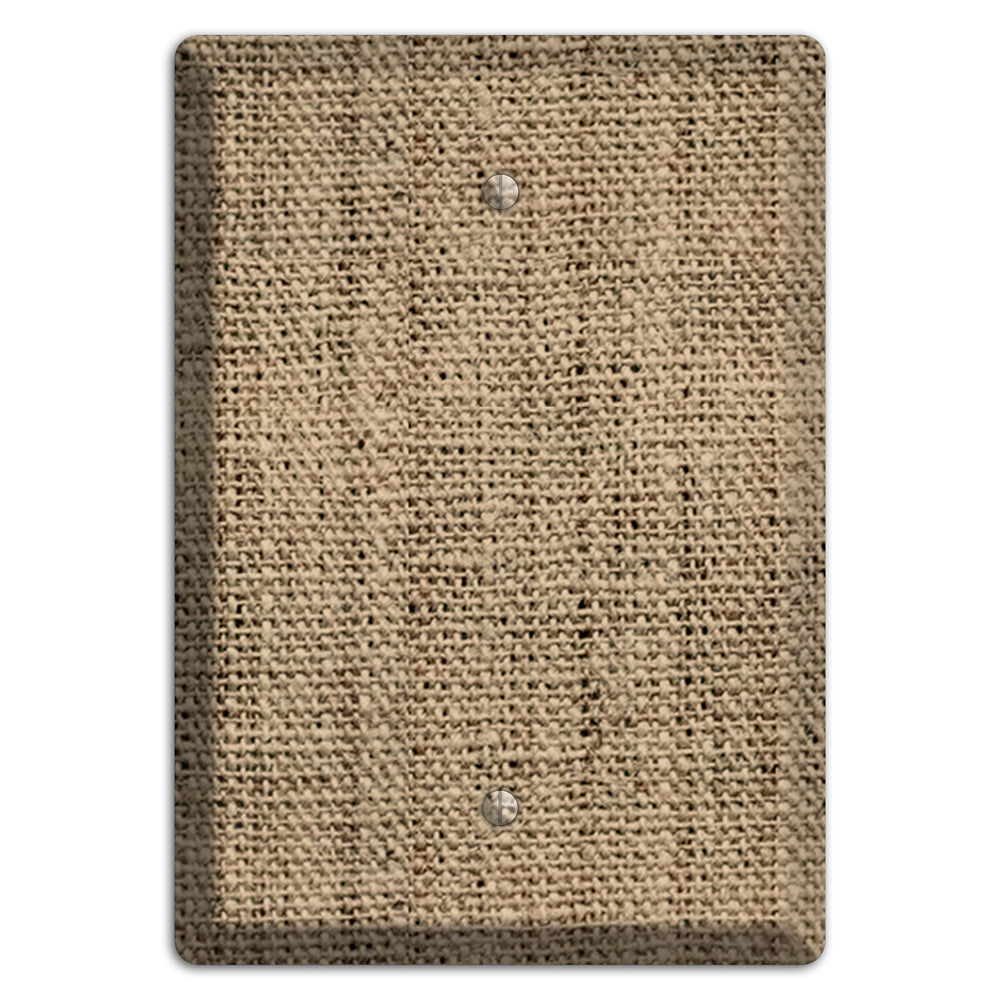 Donkey Brown Burlap Blank Wallplate