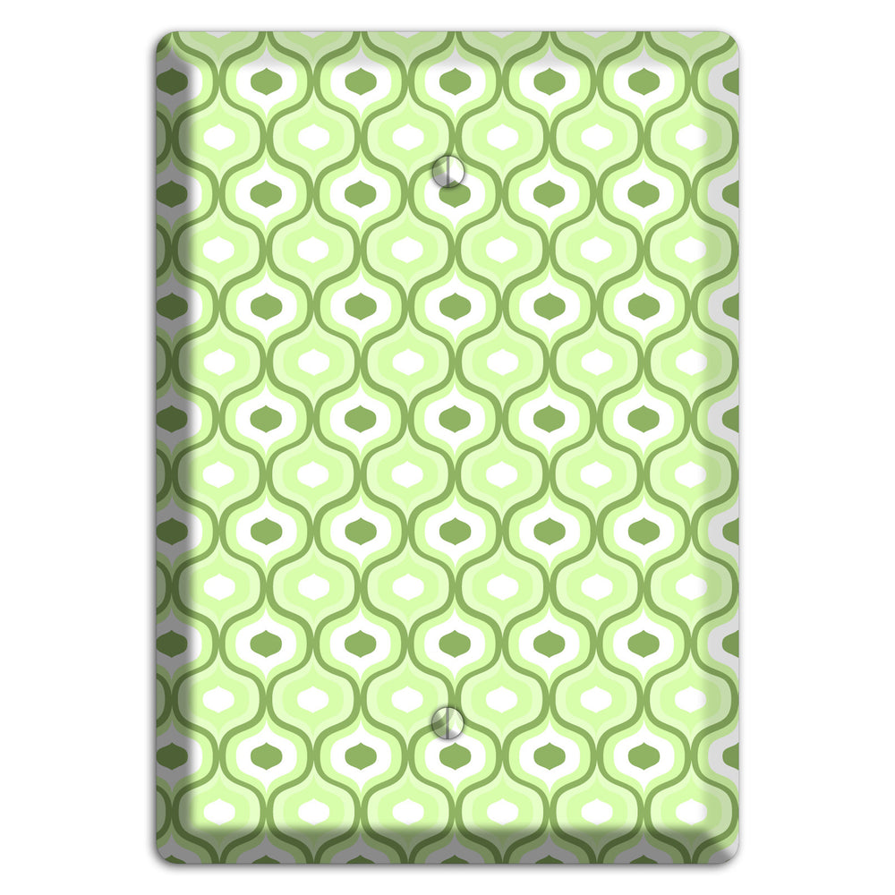 Multi Green Double Scallop Blank Wallplate