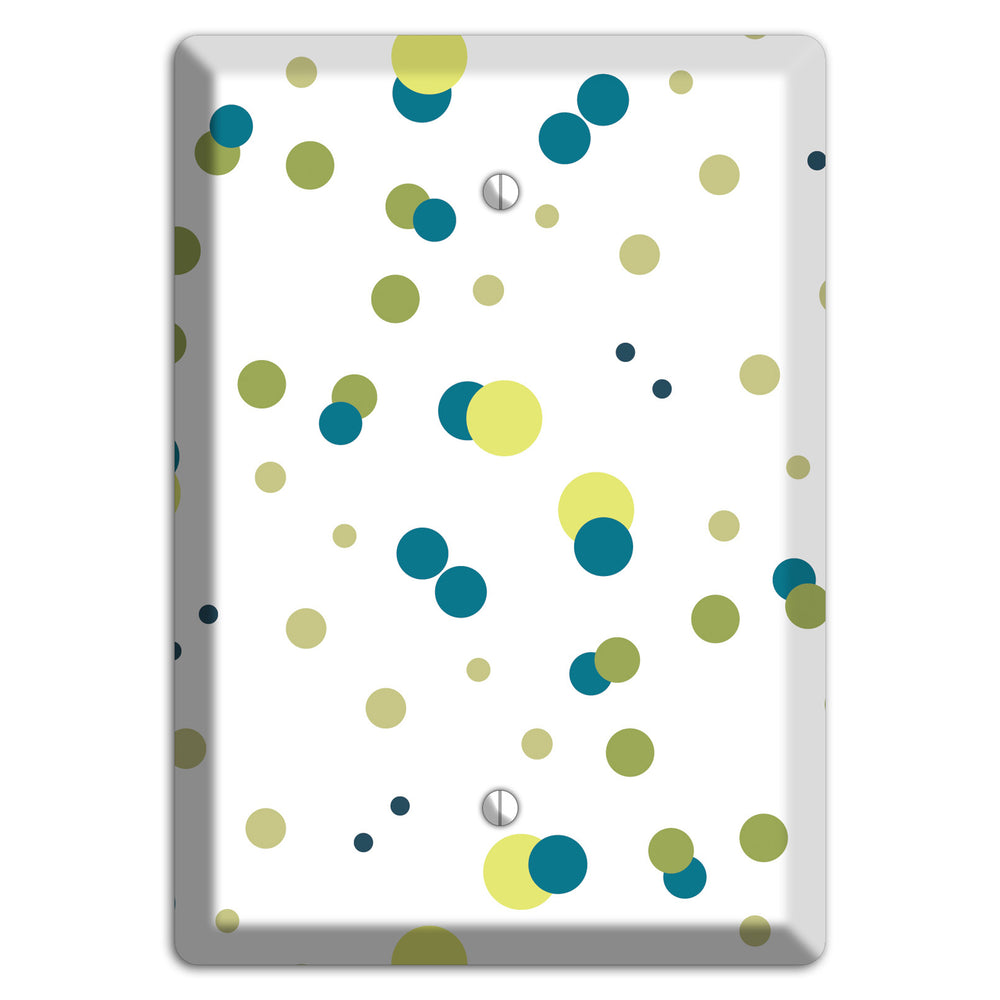 Multi Olive and Jade Small Dots Blank Wallplate