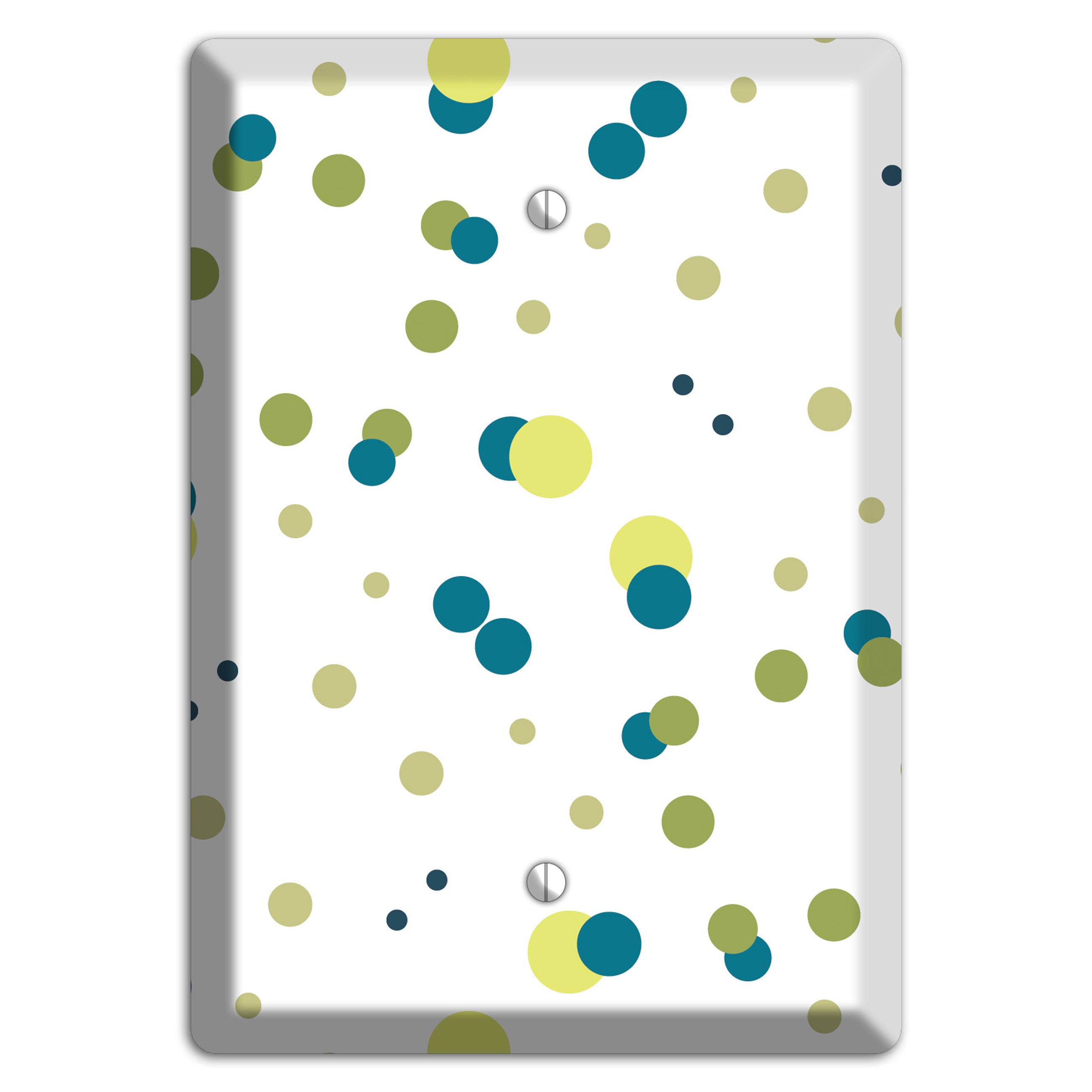 Multi Olive and Jade Small Dots Blank Wallplate
