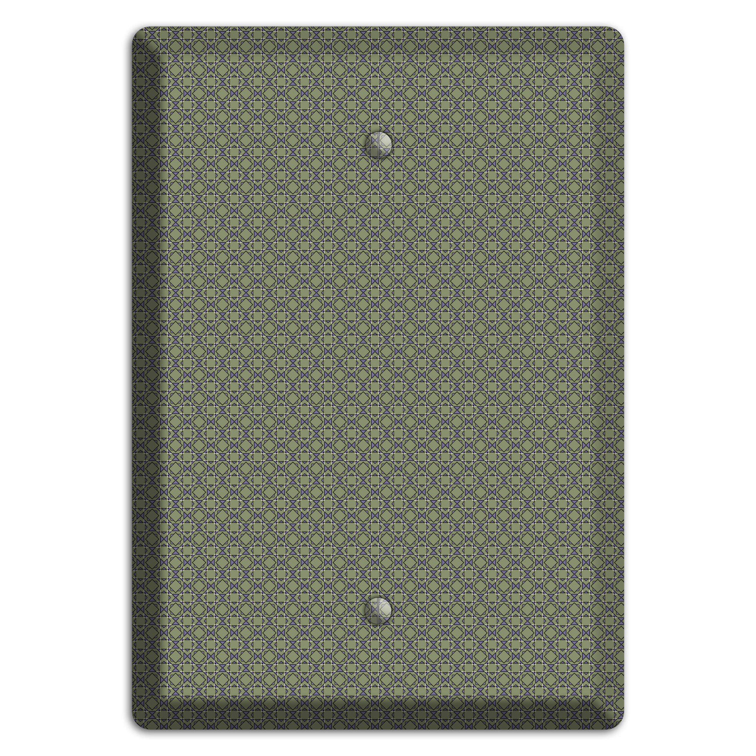 Multi Olive Foulard Blank Wallplate