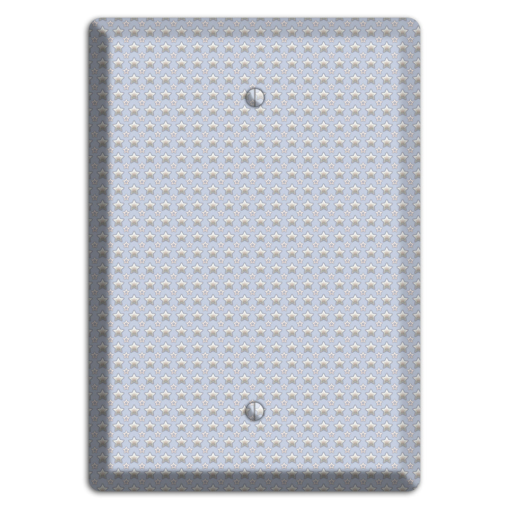 Grey Stars Blank Wallplate