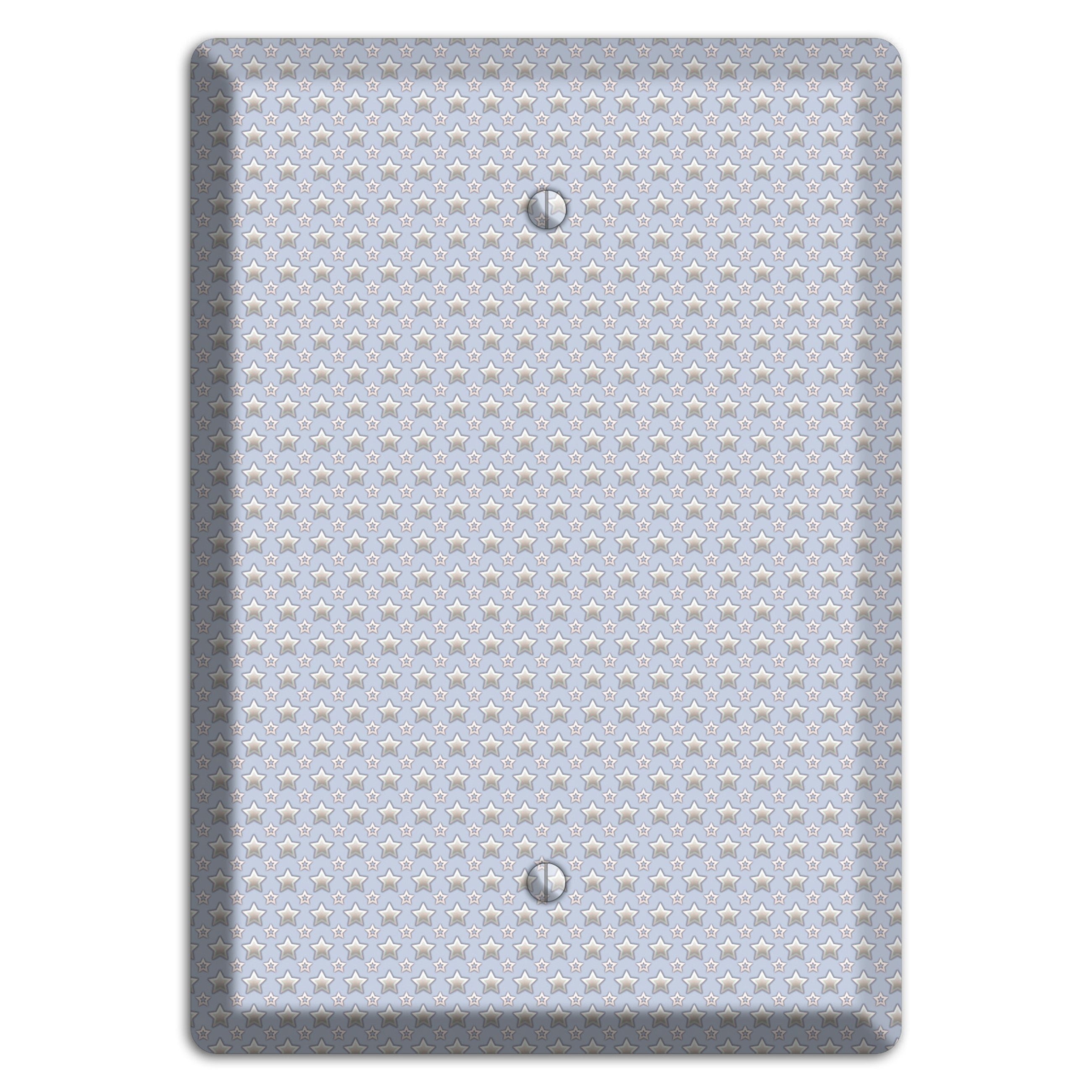 Grey Stars Blank Wallplate
