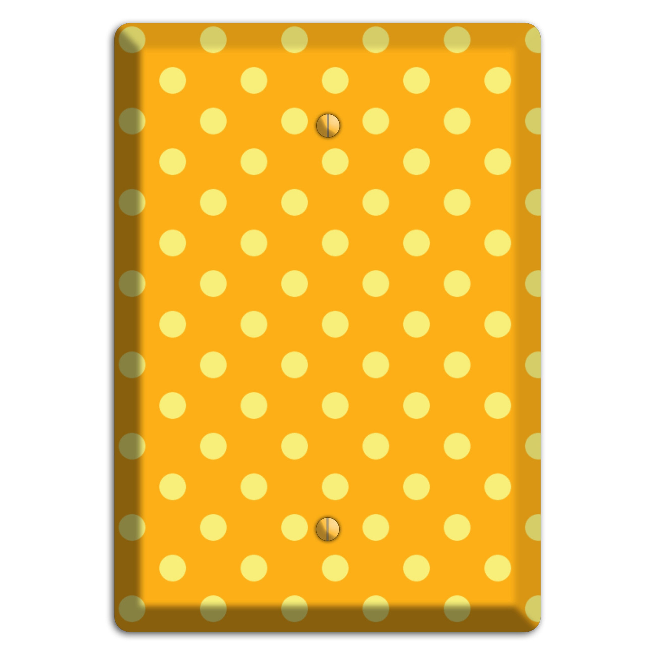Orange and Yellow Polka Dot Blank Wallplate