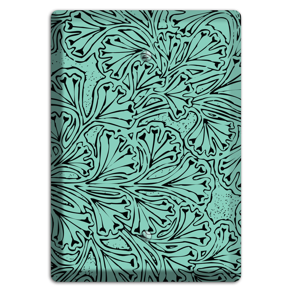 Deco Olive Interlocking Floral Blank Wallplate
