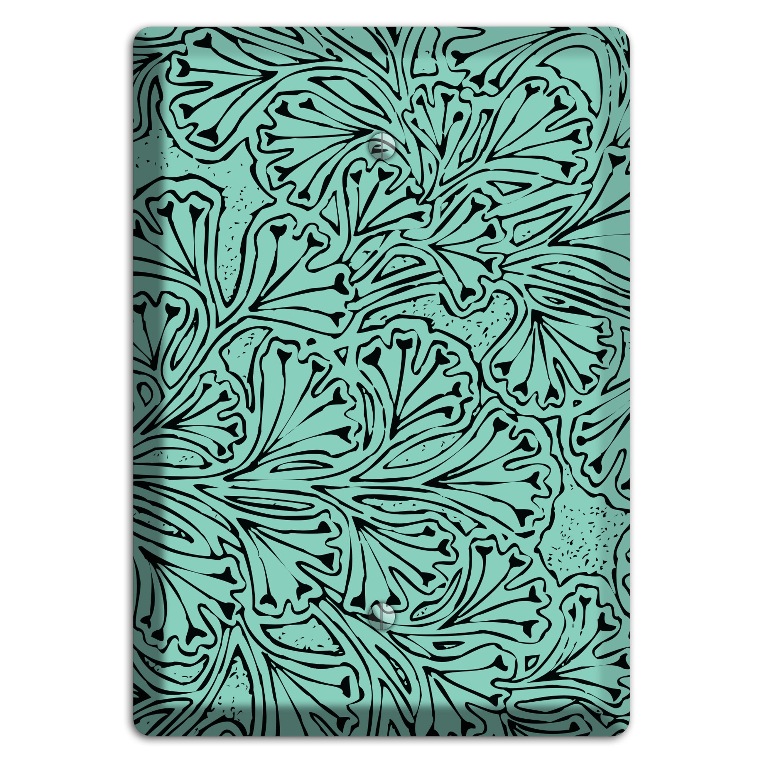 Deco Olive Interlocking Floral Blank Wallplate