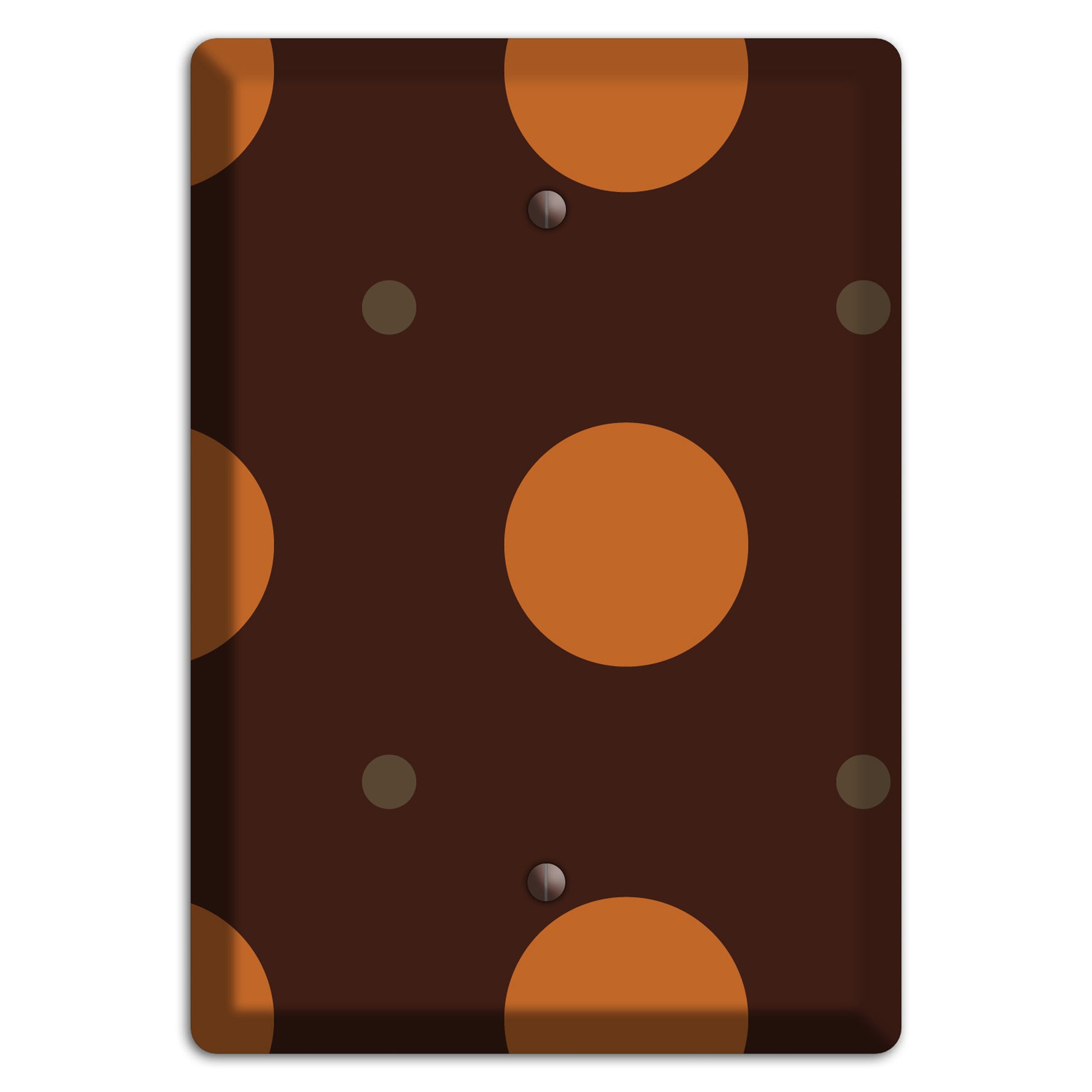 Brown with Umber and Brown Multi Tiled Medium Dots Blank Wallplate