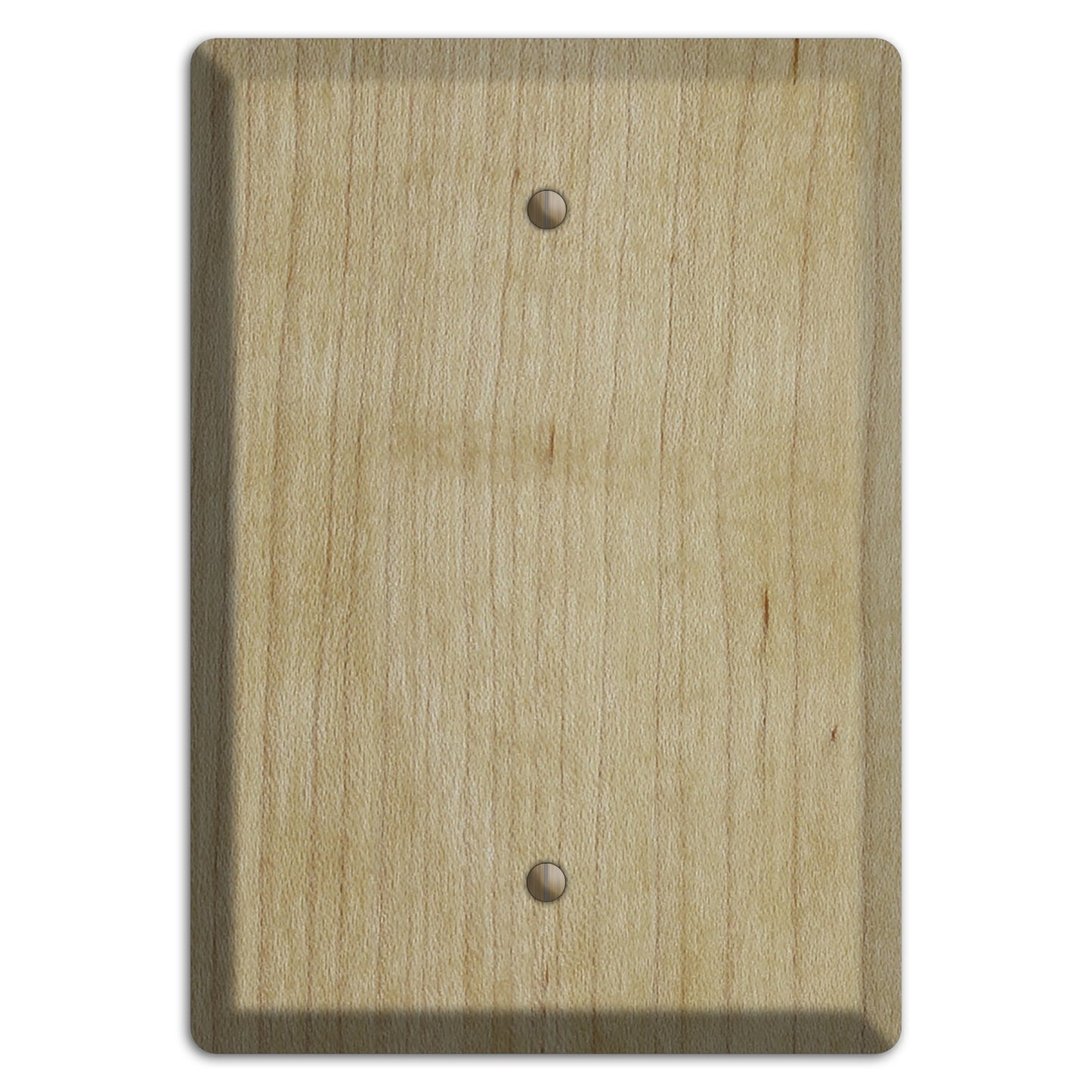 Unfinished Maple Wood Single Blank Cover Plate