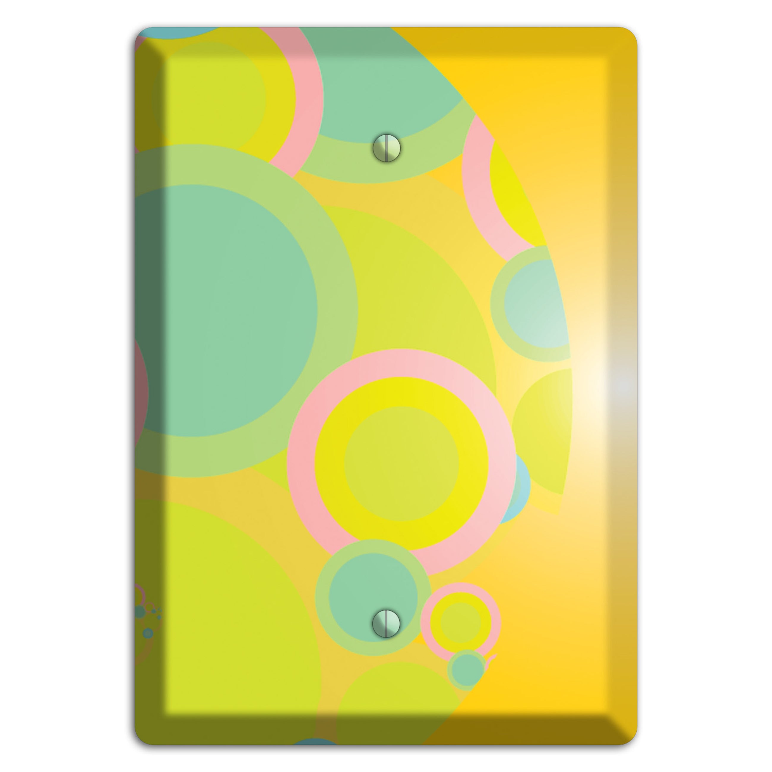 Yellow Circles Blank Wallplate