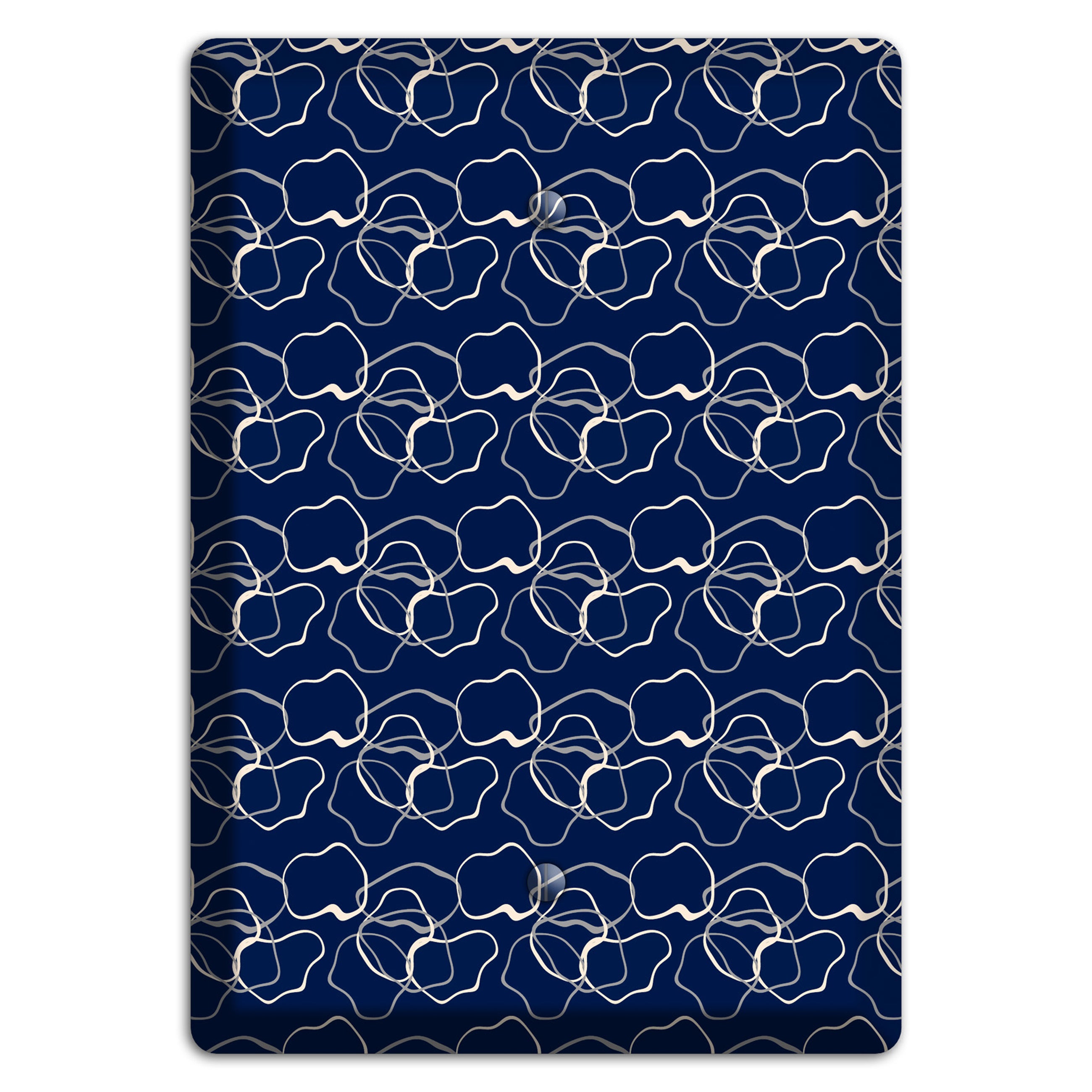 Blue with Irregular Circles Blank Wallplate