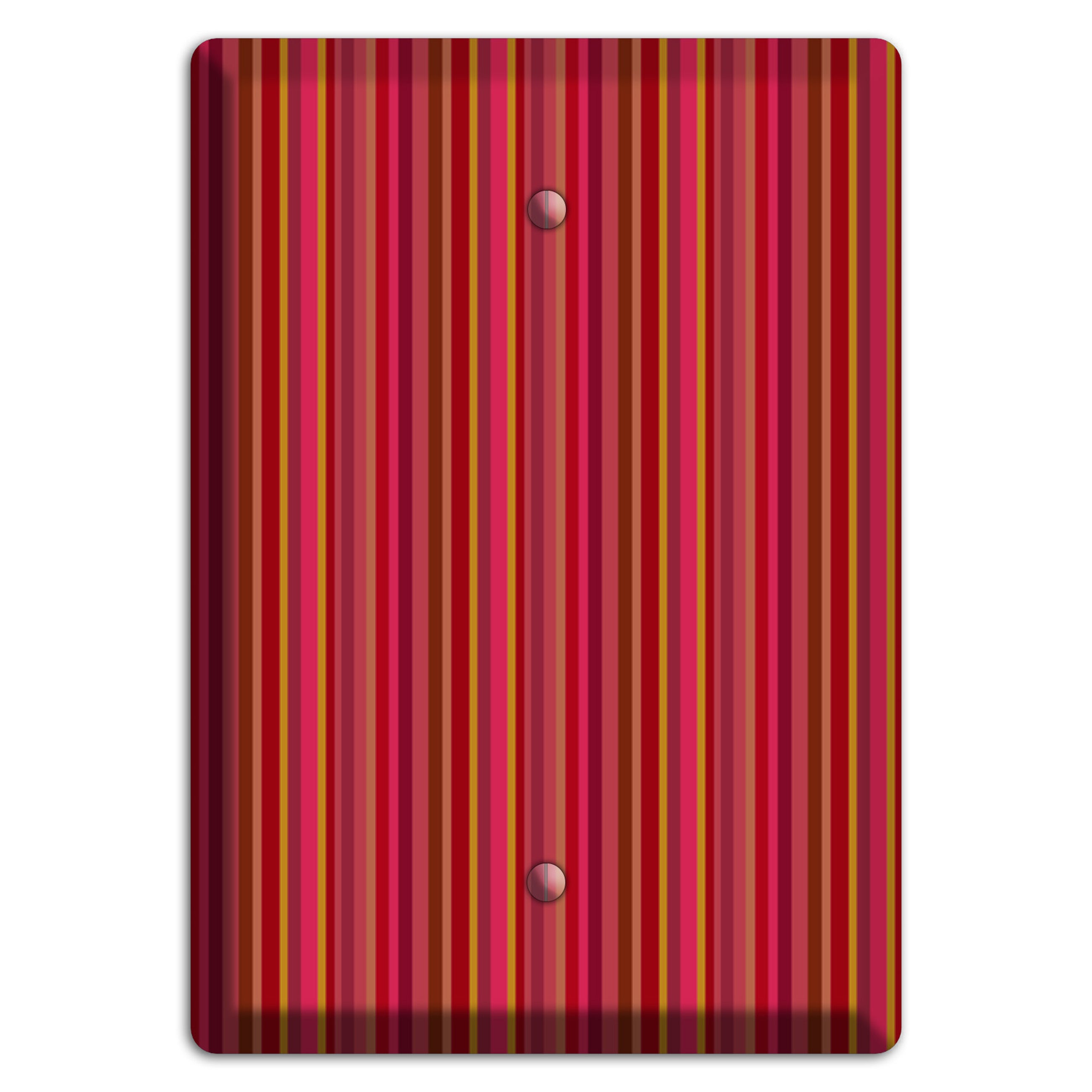 Multi Red Vertical Stripes 2 Blank Wallplate