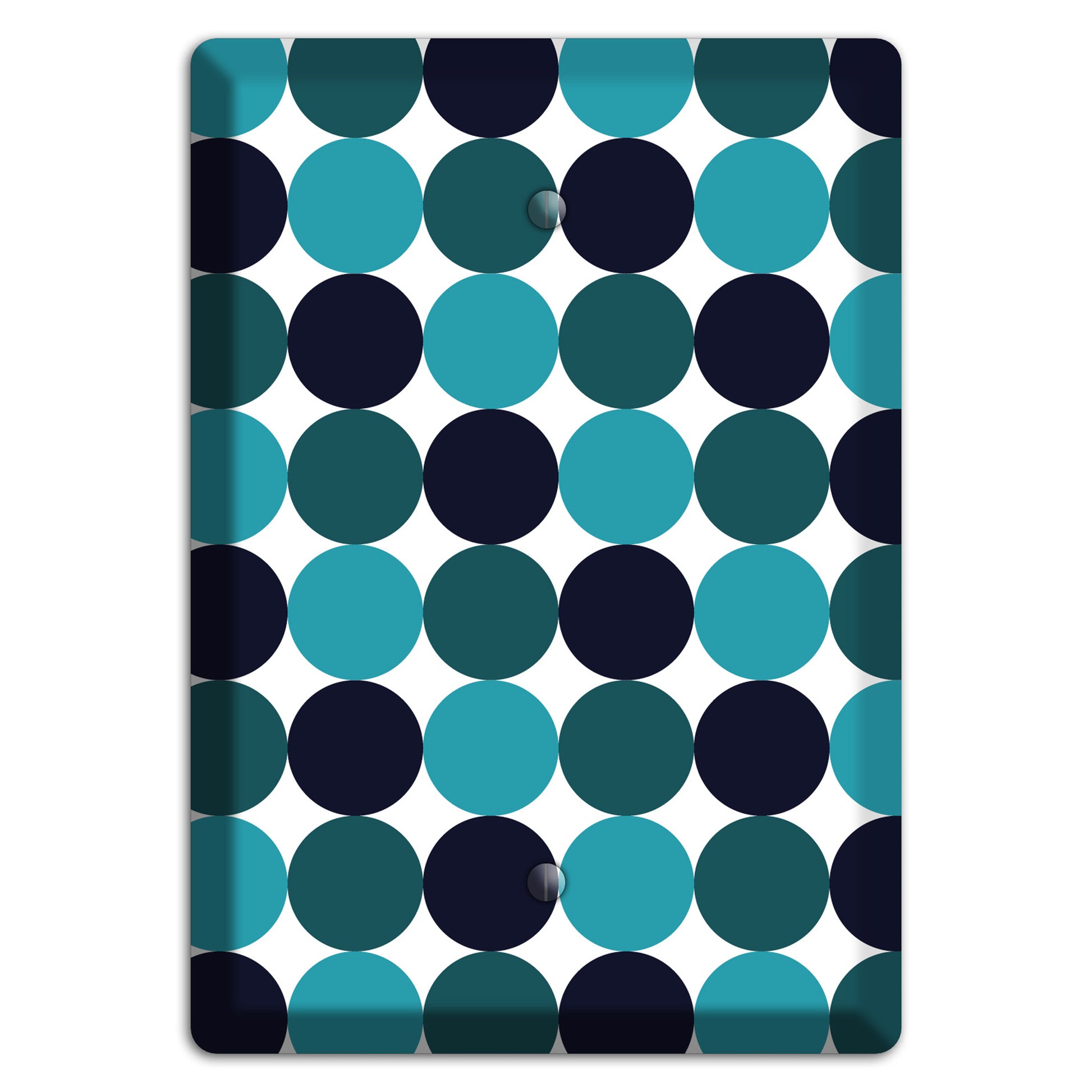 Multi Aqua Tiled Dots Blank Wallplate