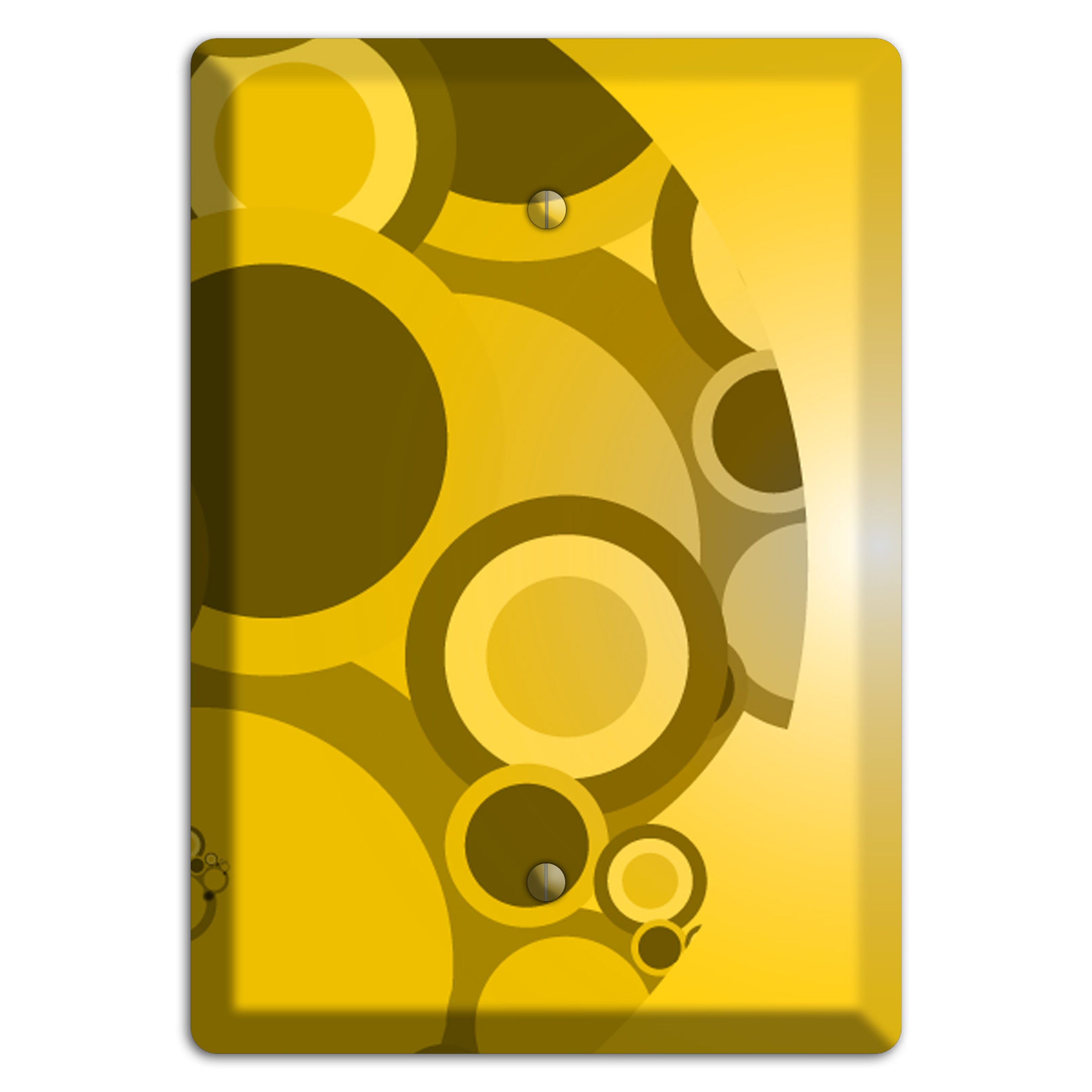 Mustard Yellow Circles Blank Wallplate
