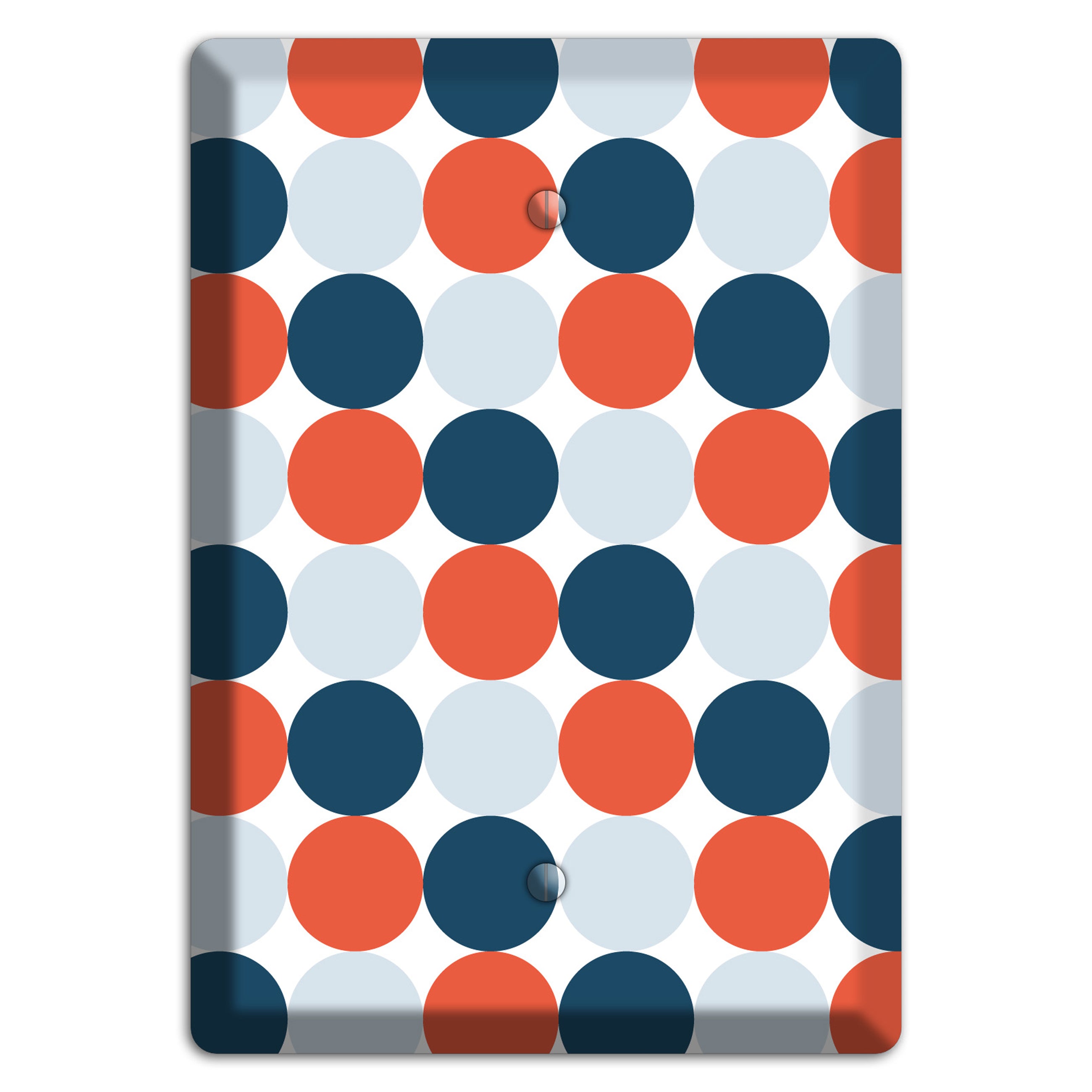 Multi Blue Red Tiled Dots Blank Wallplate