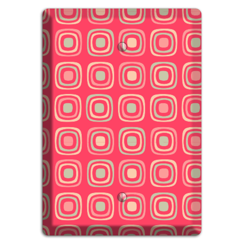 Multo Pink Retro Squares Blank Wallplate