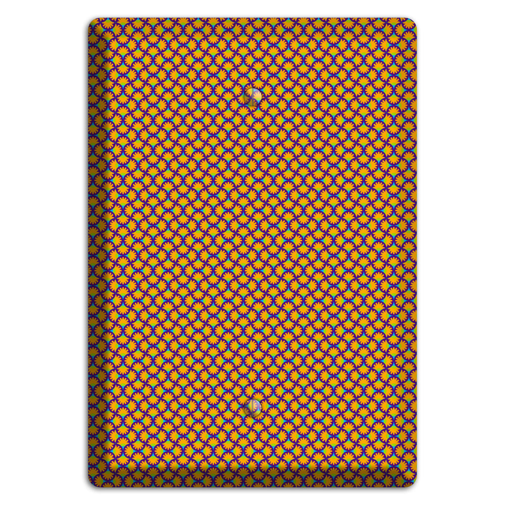 Purple Orange Green Scallop Translation Blank Wallplate