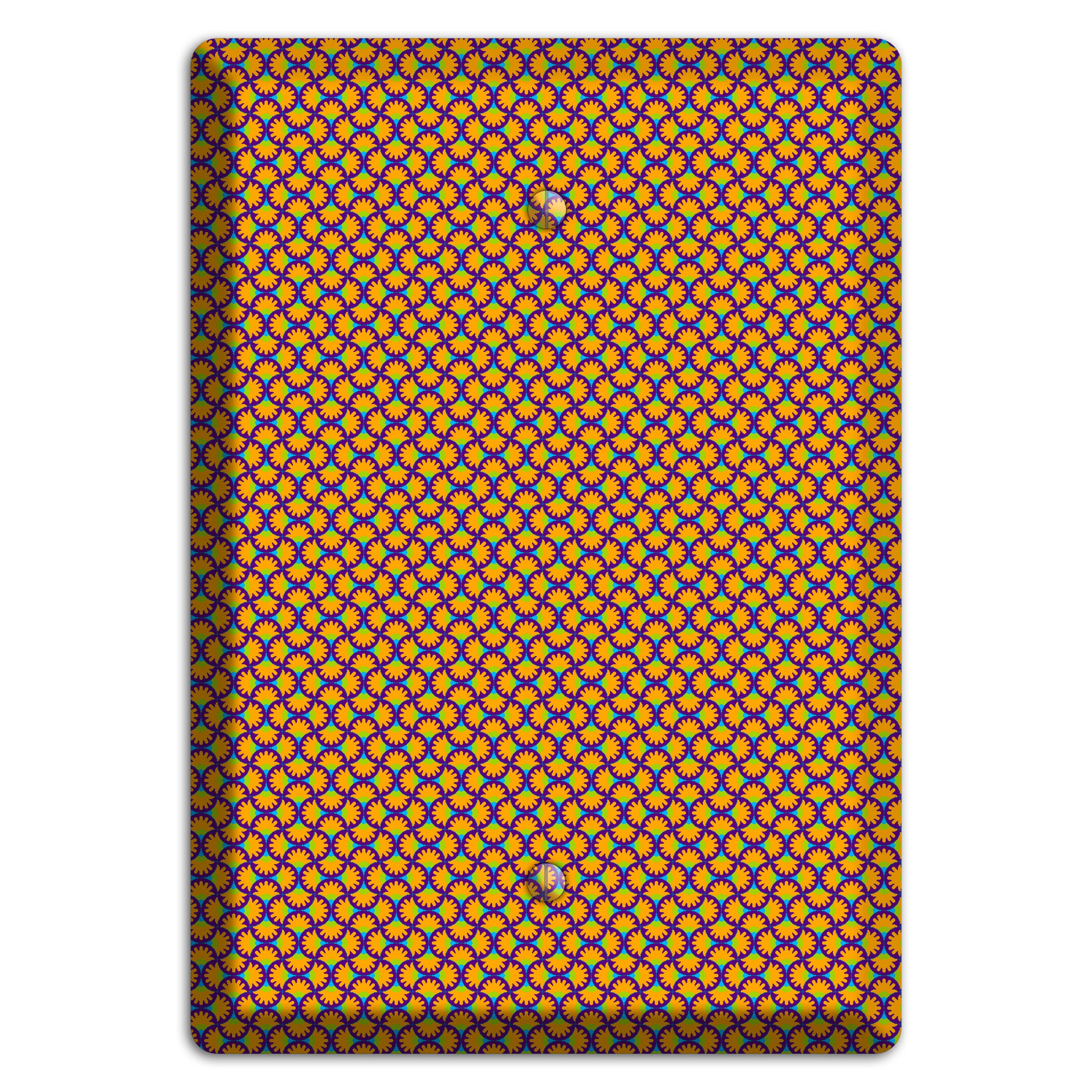 Purple Orange Green Scallop Translation Blank Wallplate