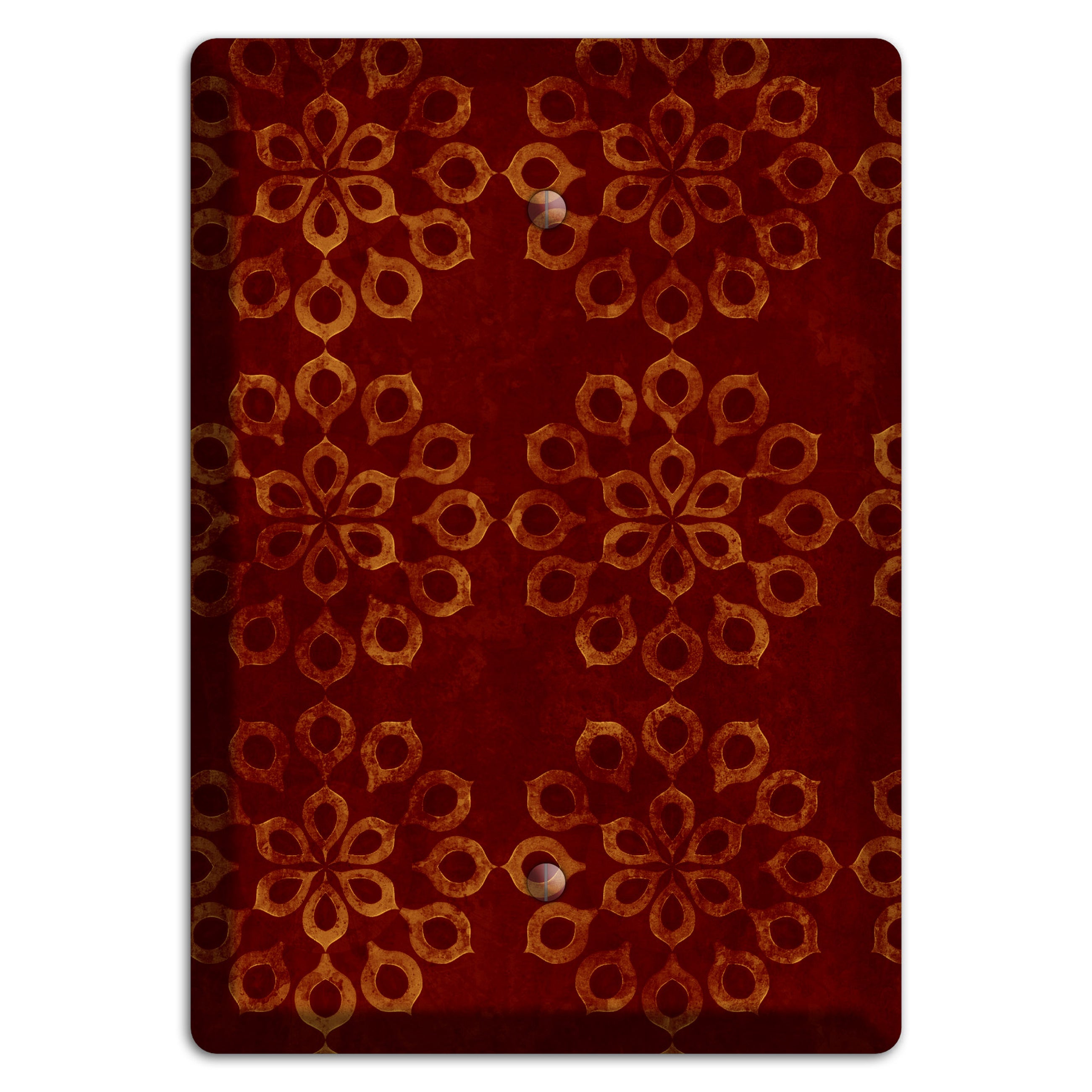 Maroon Grunge Suzani Blank Wallplate